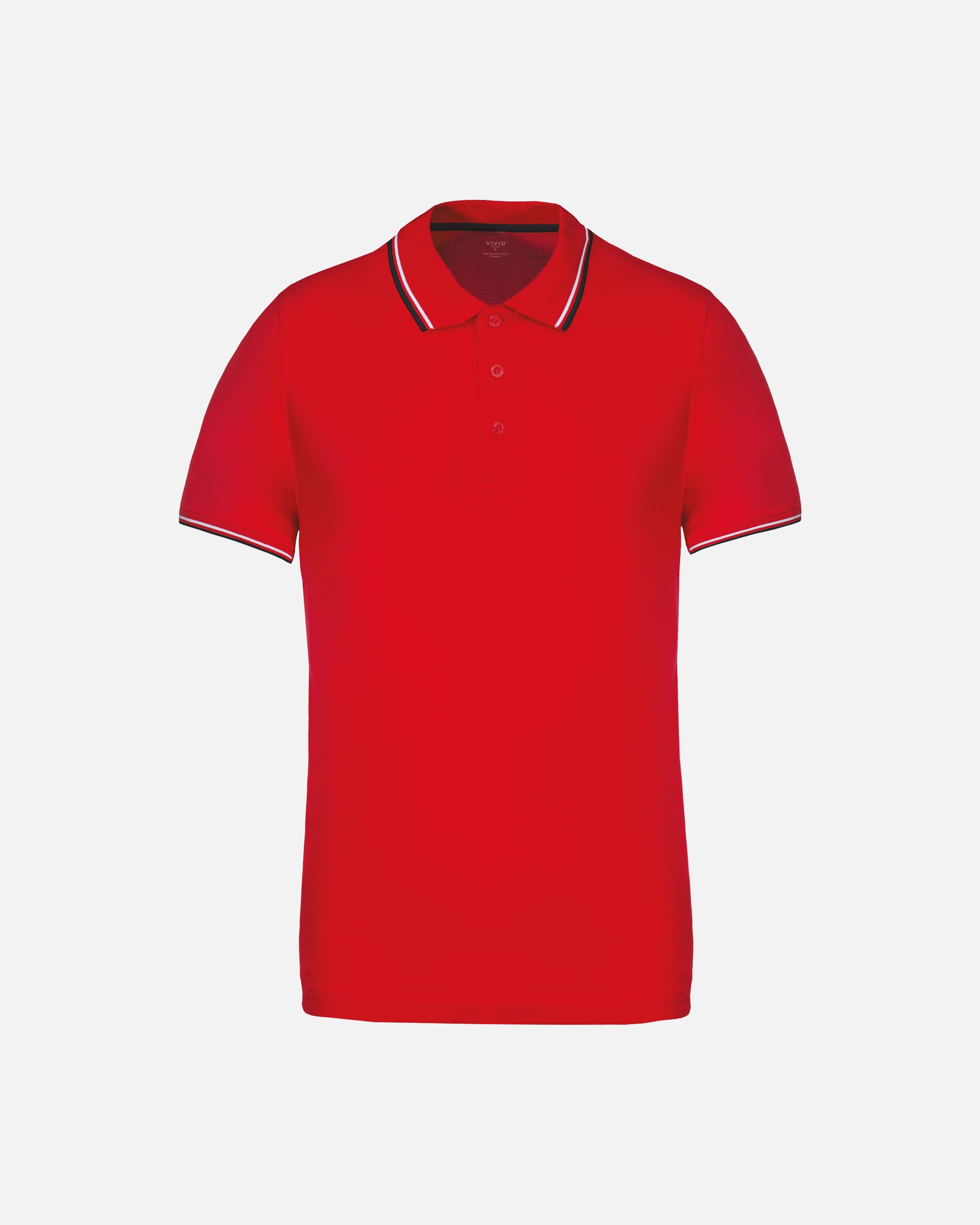 Schweres Herren Piqué Polo T-Shirt mit Kontrastfarben 2.0