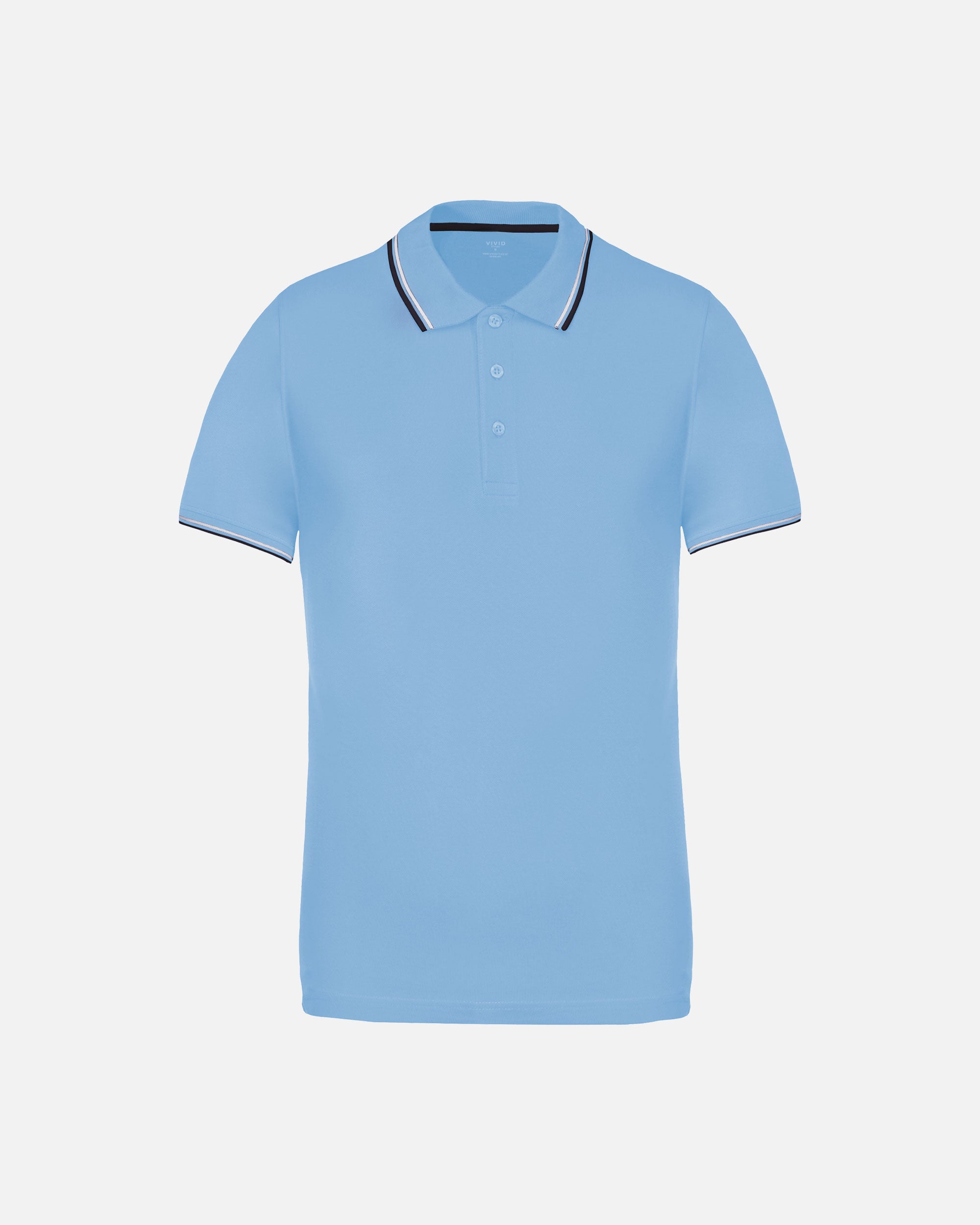 Schweres Herren Piqué Polo T-Shirt mit Kontrastfarben 2.0