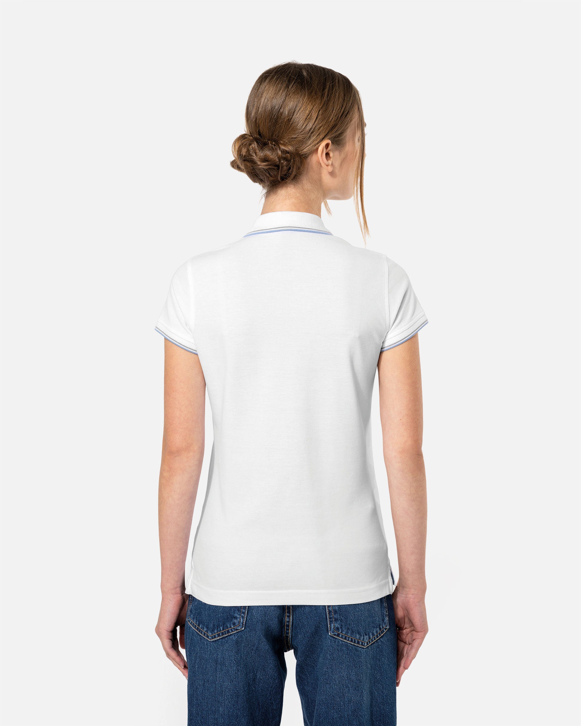 Schweres Damen Piqué Polo T-Shirt mit Kontrastfarben von VIVID