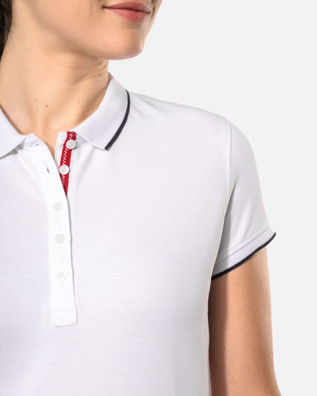 Schweres Damen Piqué Polo T-Shirt mit Kontrastfarben 2.0 von VIVID