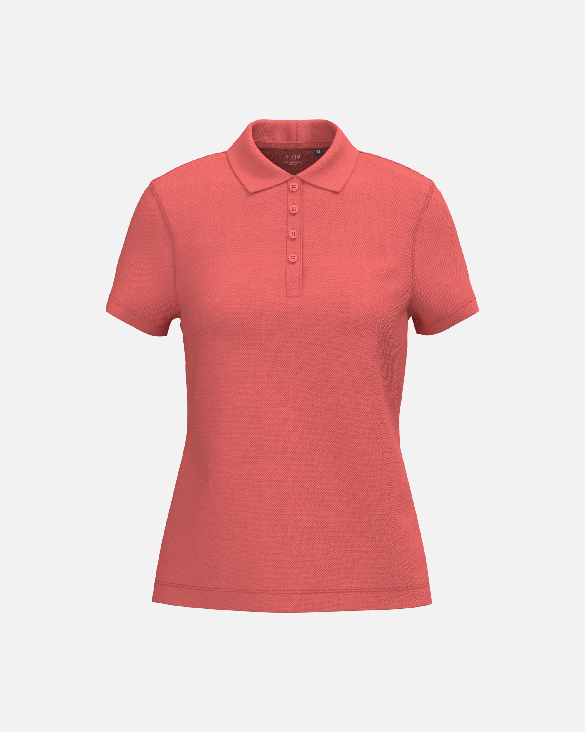 Klassisches Damen Piqué Polo T-Shirt Coral von VIVID