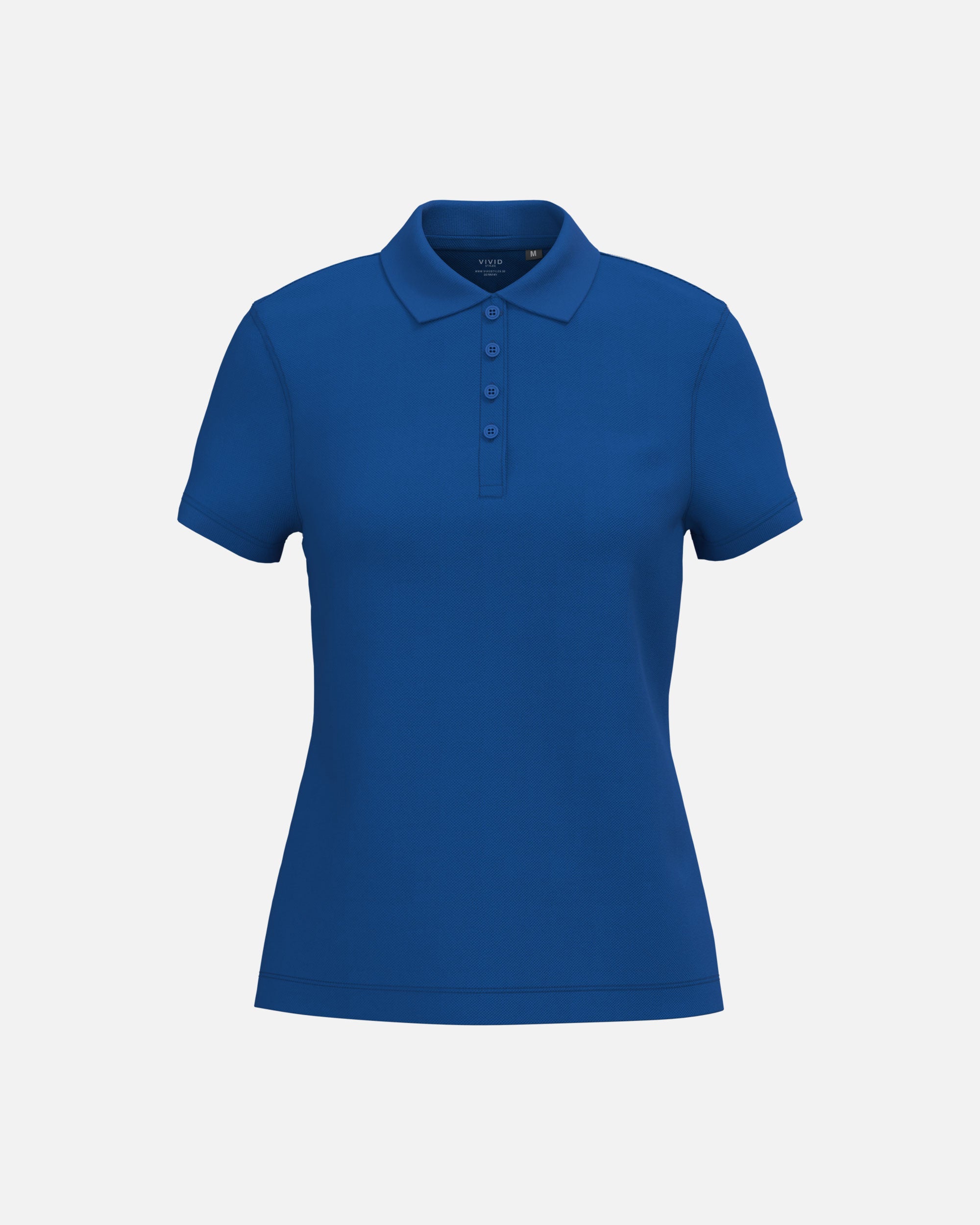 Klassisches Damen Piqué Polo T-Shirt Royal Blue von VIVID