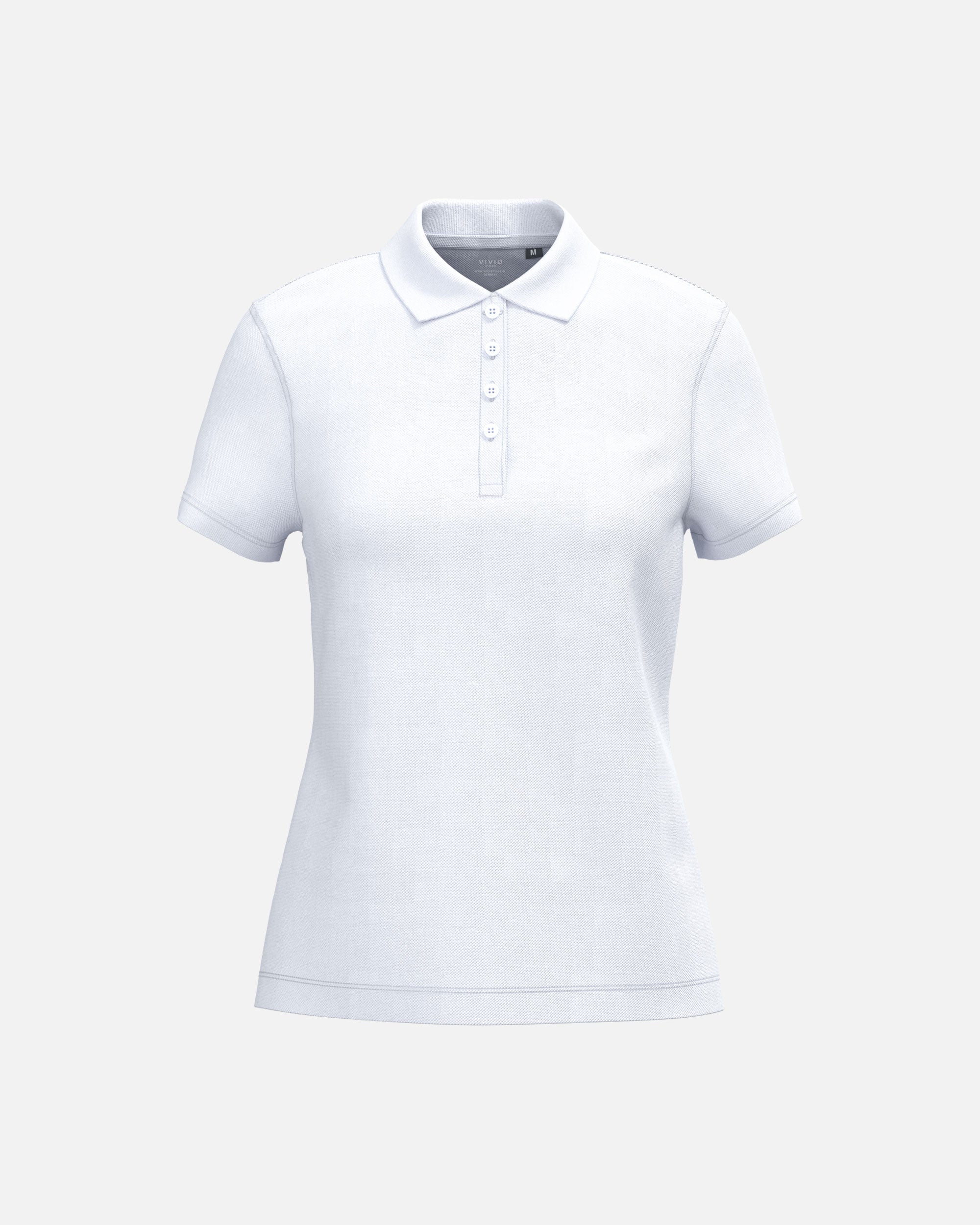 Klassisches Damen Piqué Polo T-Shirt White von VIVID