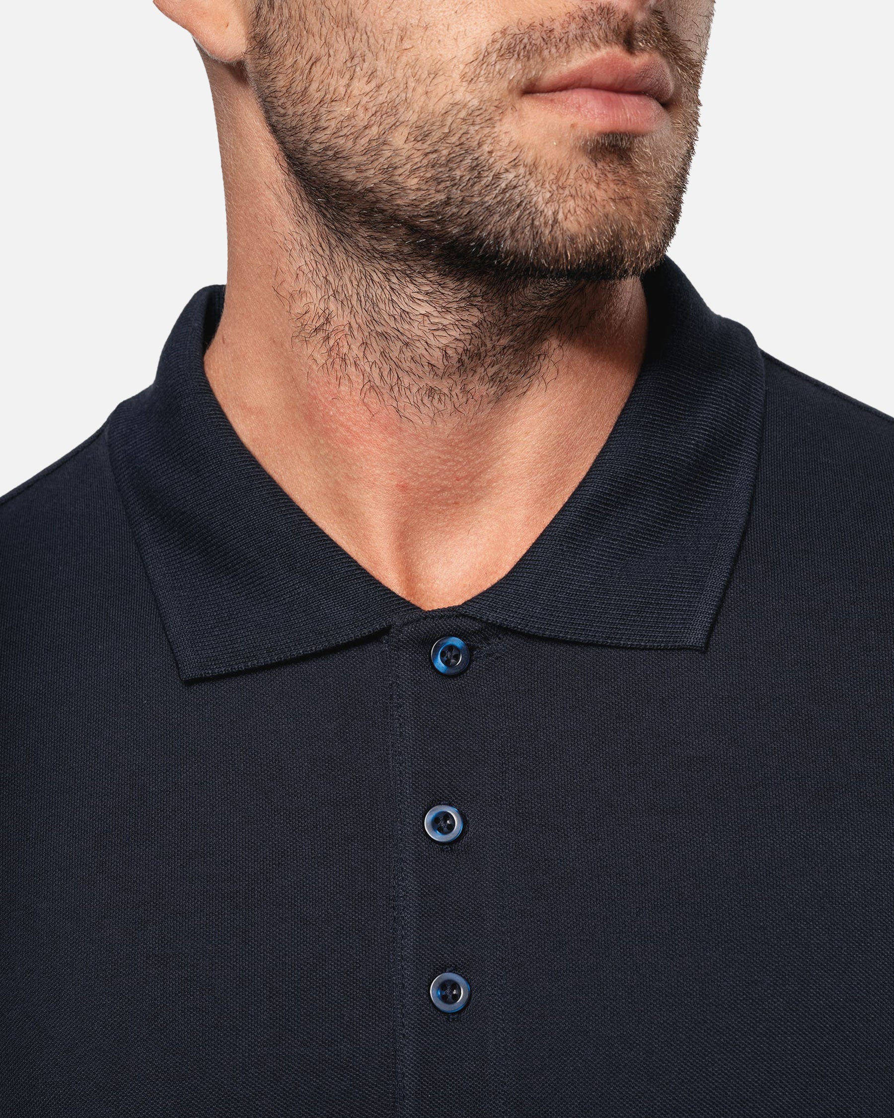 Klassisches Herren Piqué Polo Langarmshirt von VIVID