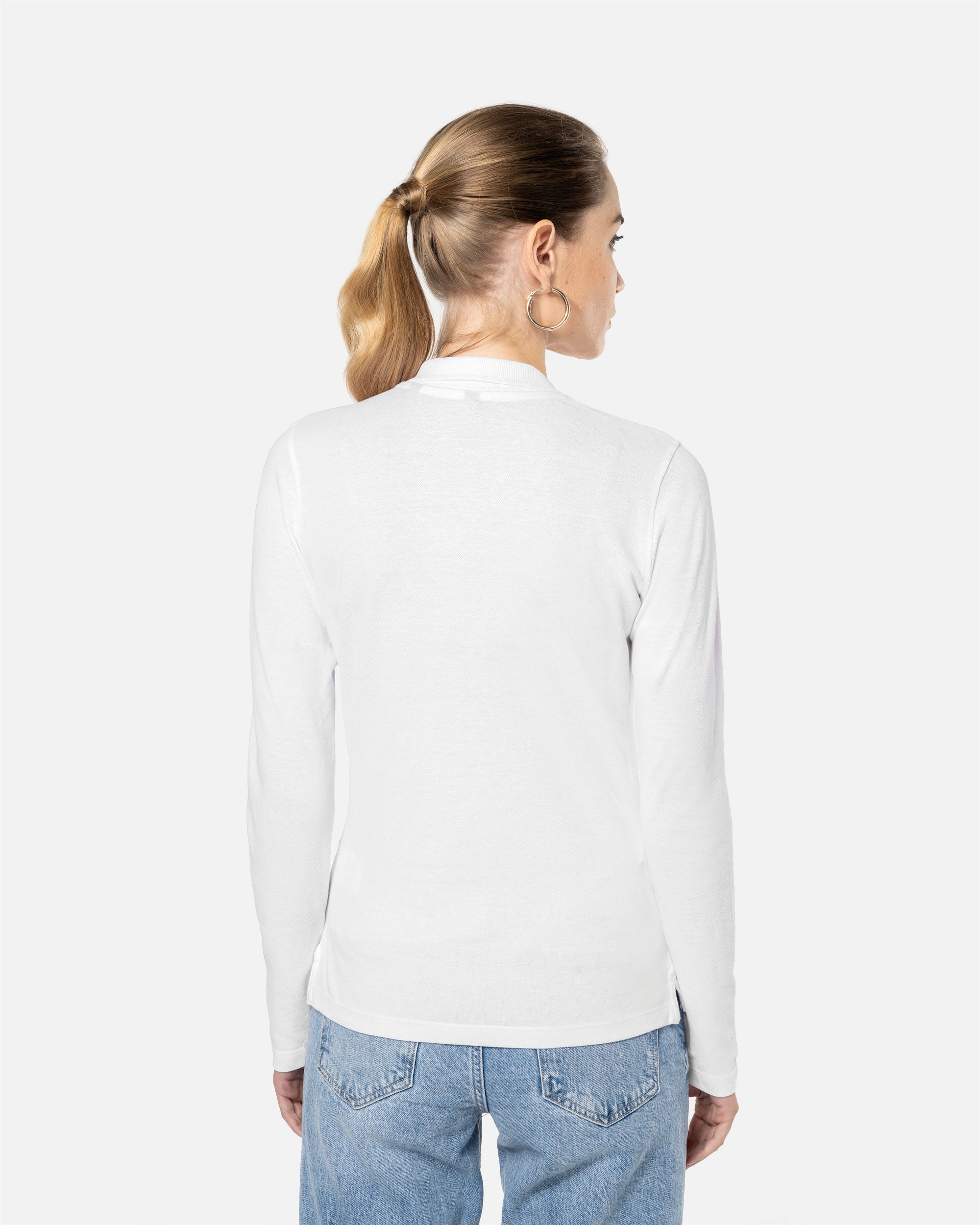 Klassisches Damen Piqué Polo Langarmshirt von VIVID