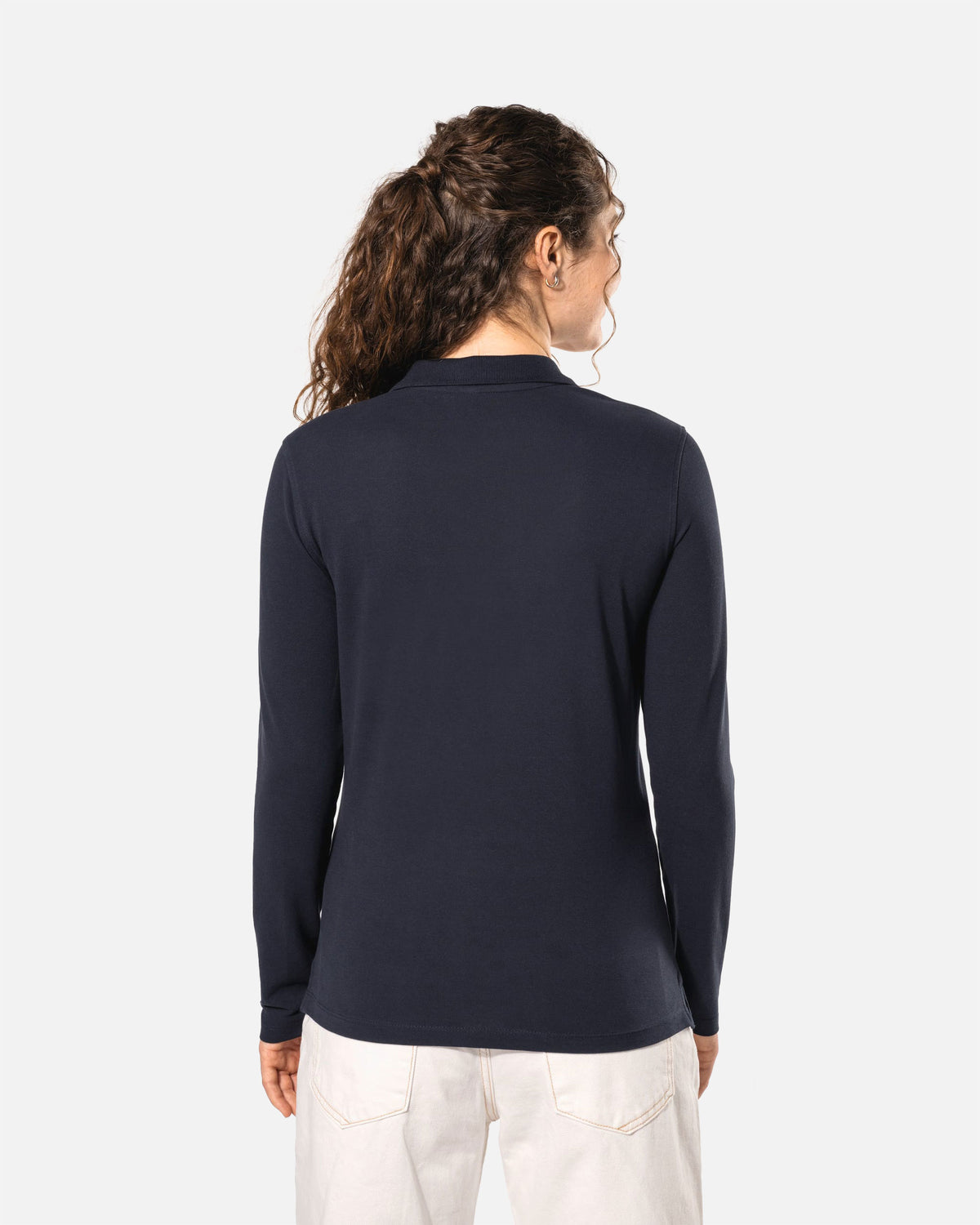 Klassisches Damen Piqué Polo Langarmshirt von VIVID