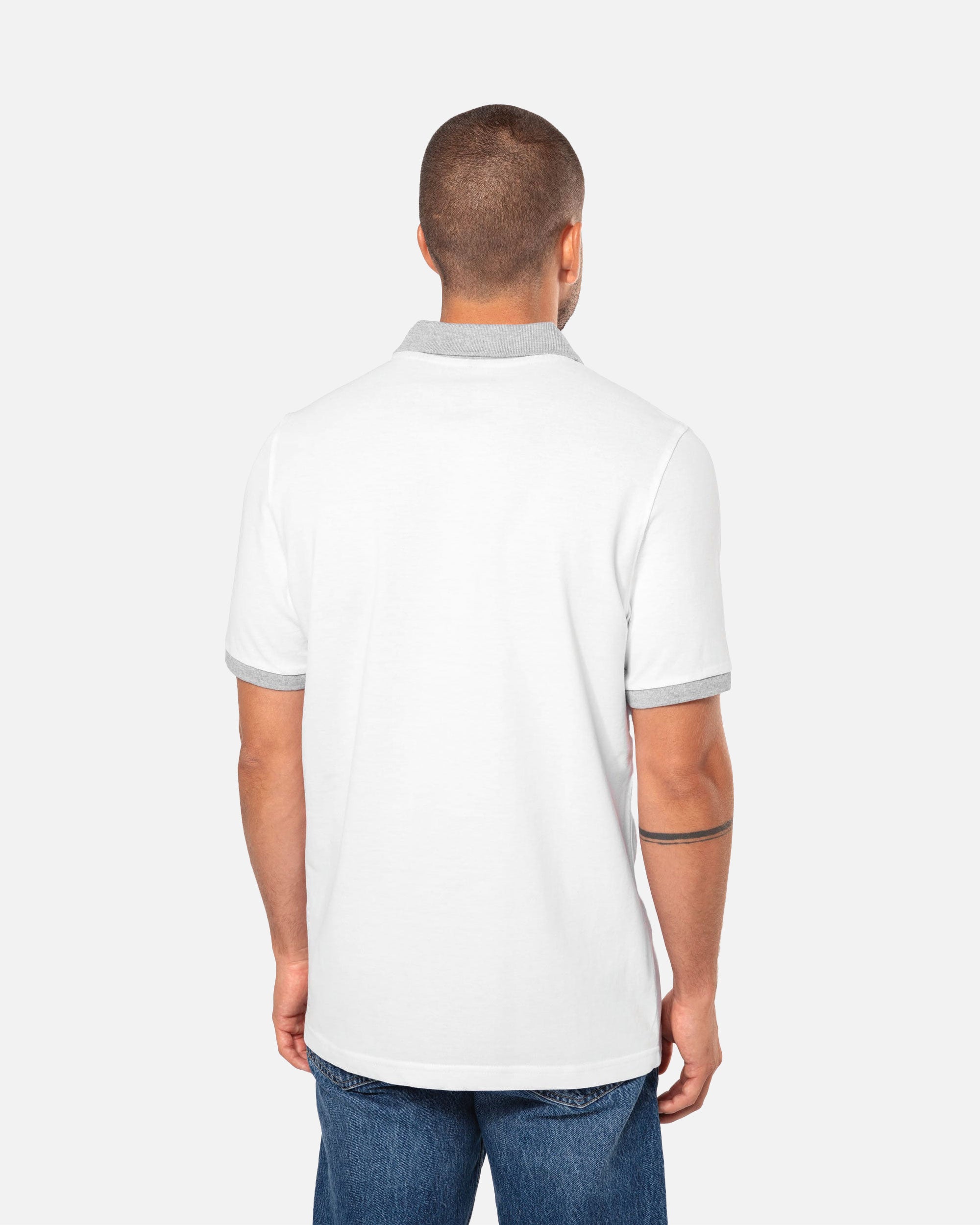 Zweifarbiges Herren Piqué Polo T-Shirt