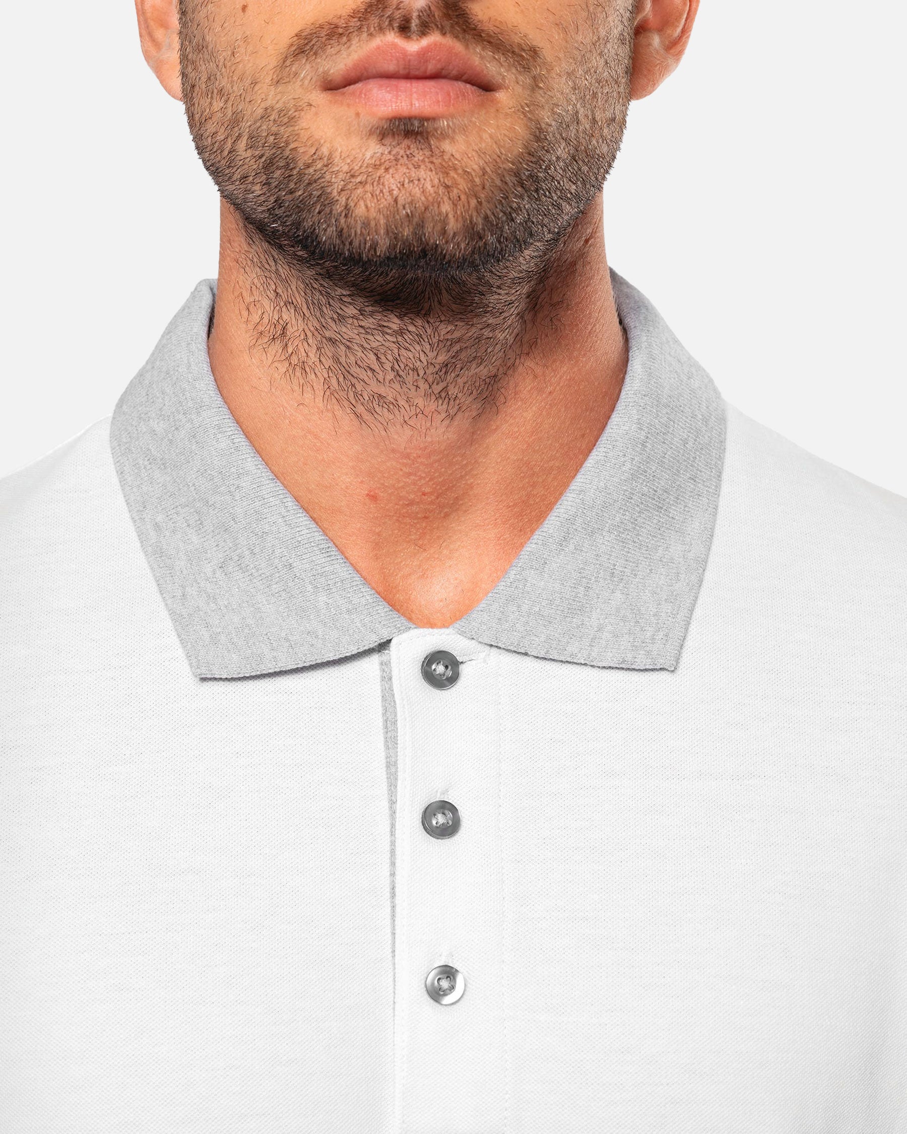 Zweifarbiges Herren Piqué Polo T-Shirt