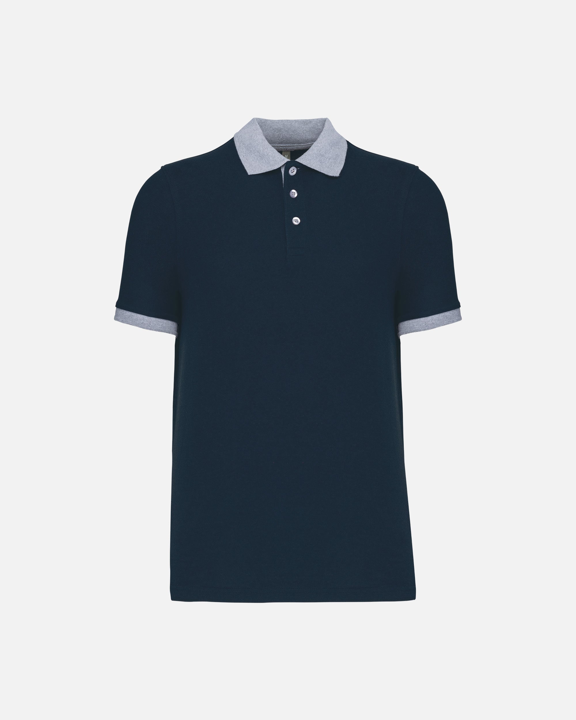 Zweifarbiges Herren Piqué Polo T-Shirt