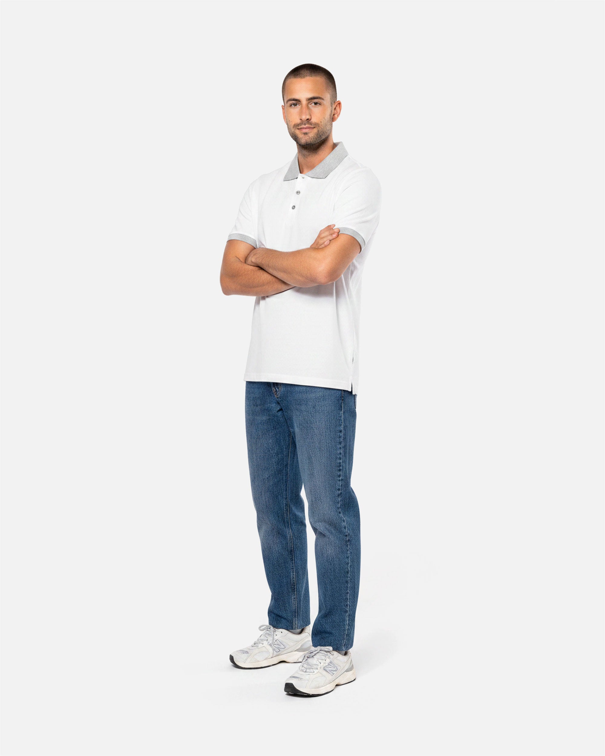 Zweifarbiges Herren Piqué Polo T-Shirt von VIVID