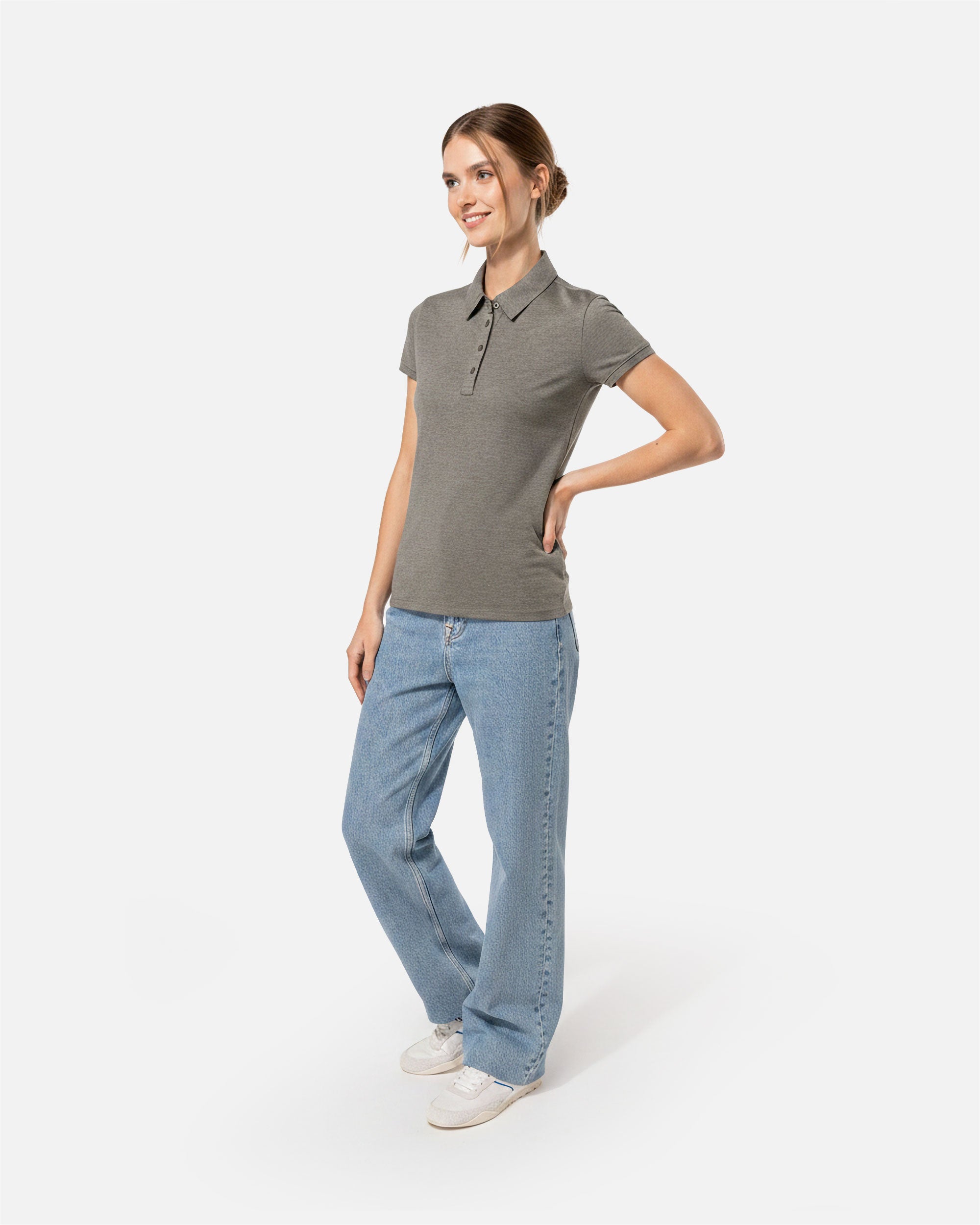 Klassisches Jersey Polo T-Shirt