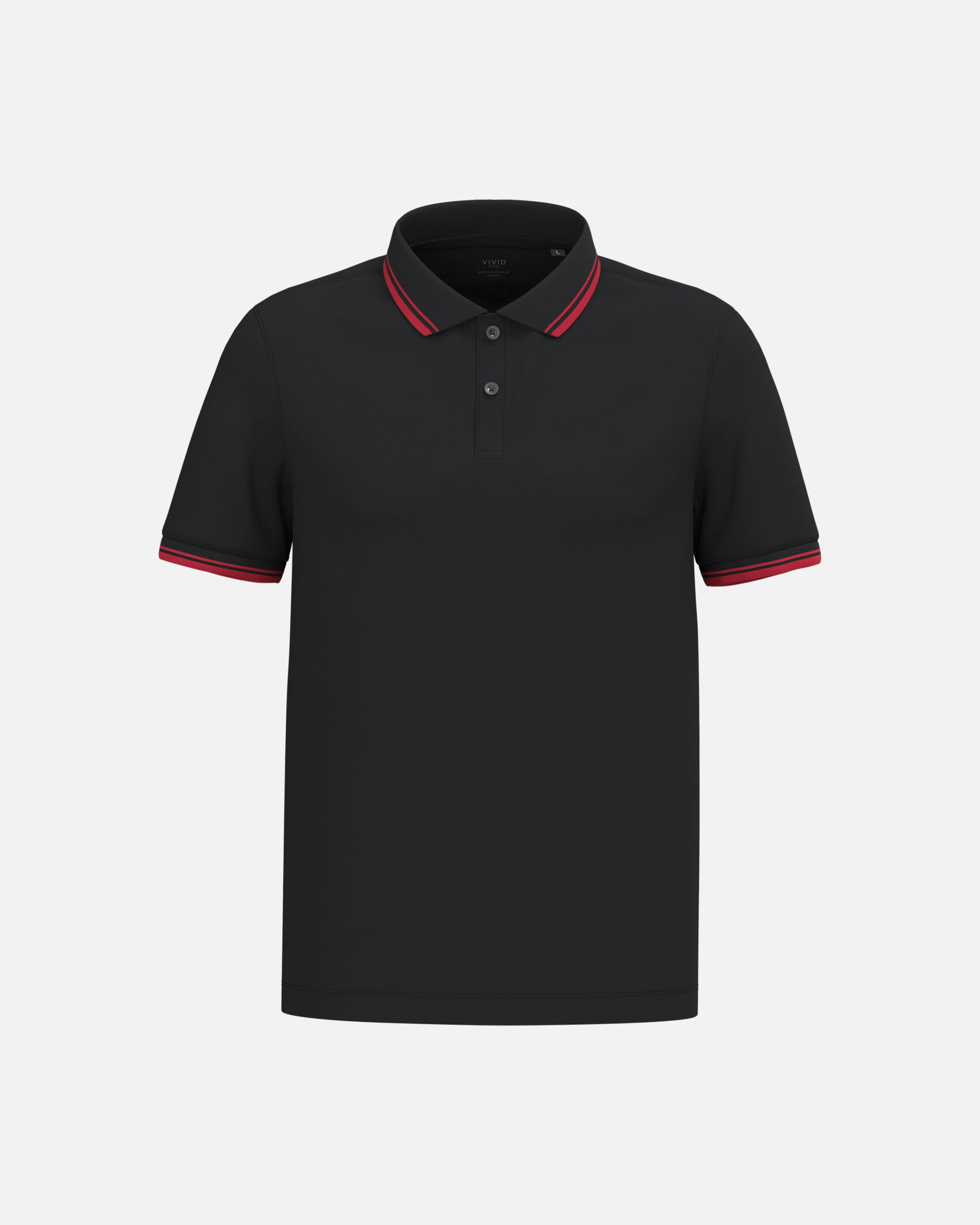 Klassisches Herren Piqué Polo T-Shirt mit Kontrastfarben