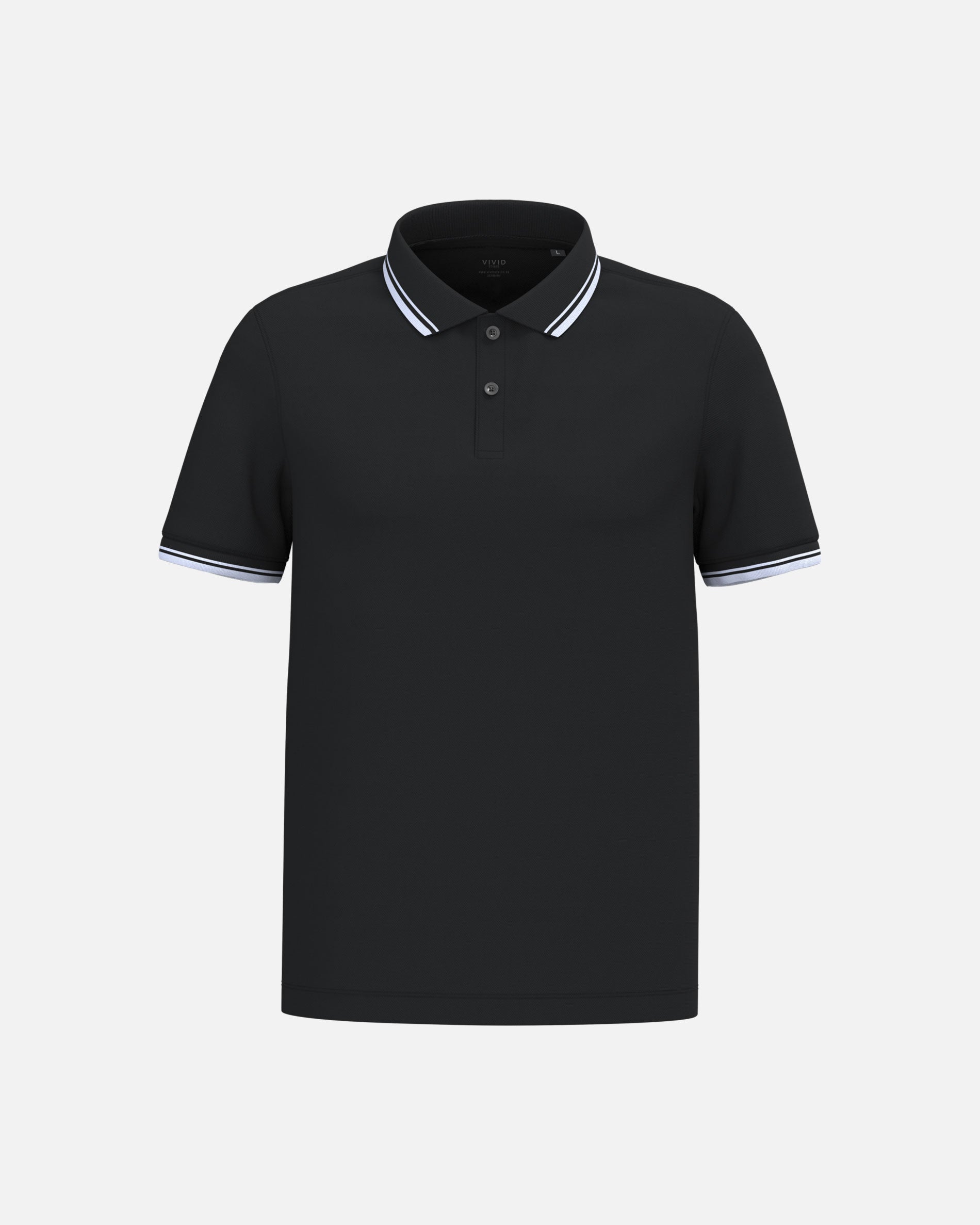 Klassisches Herren Piqué Polo T-Shirt mit Kontrastfarben