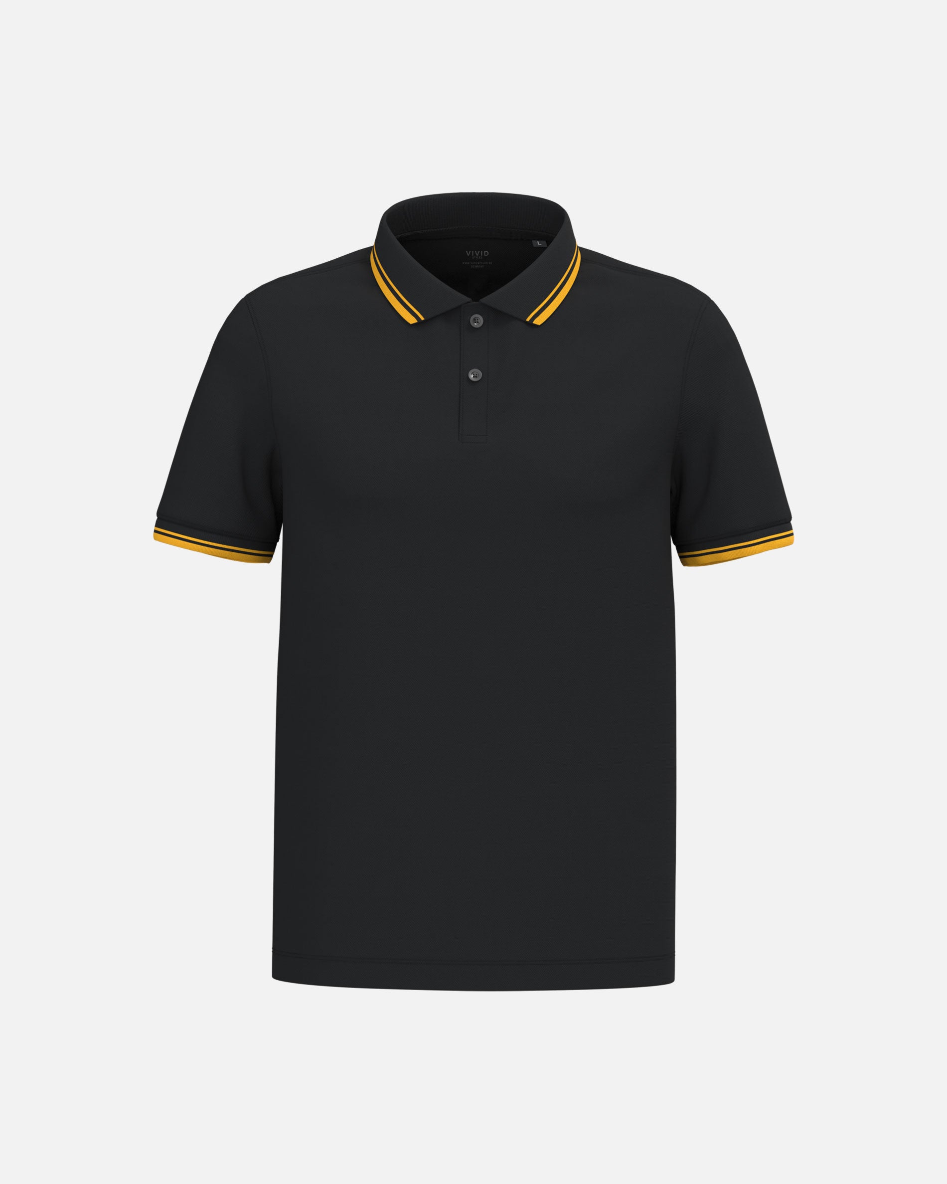 Klassisches Herren Piqué Polo T-Shirt mit Kontrastfarben
