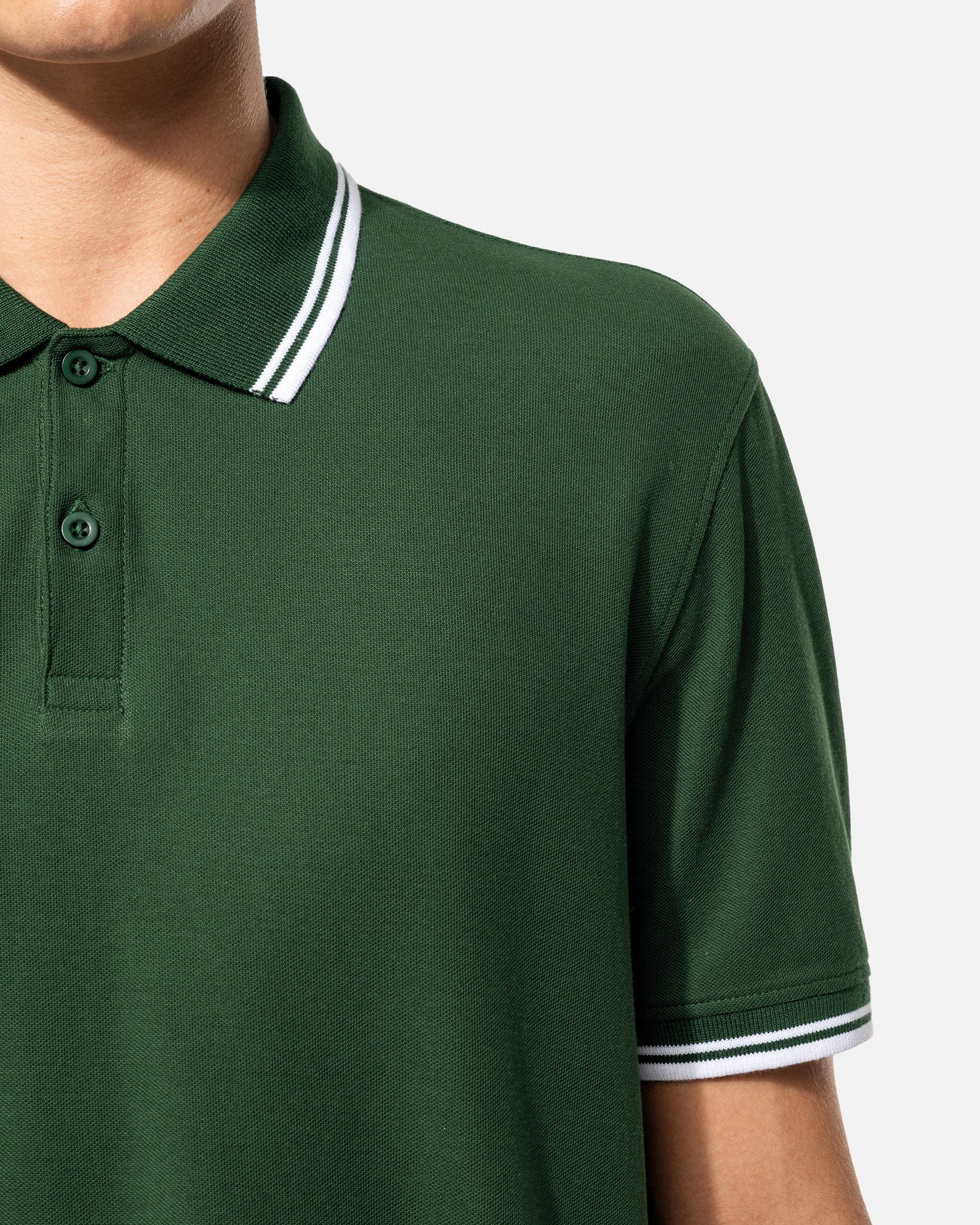 Klassisches Herren Piqué Polo T-Shirt mit Kontrastfarben von VIVID
