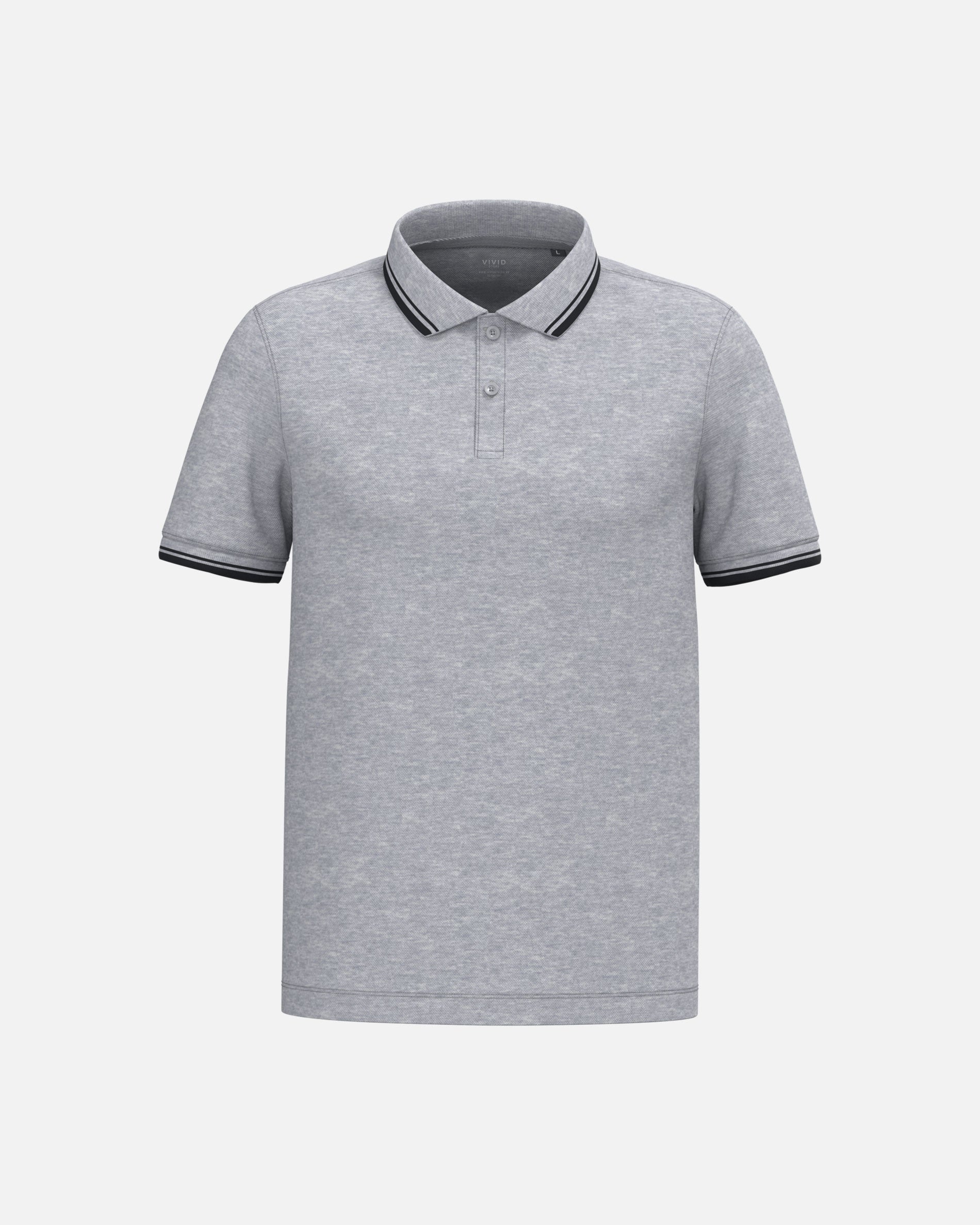 Klassisches Herren Piqué Polo T-Shirt mit Kontrastfarben