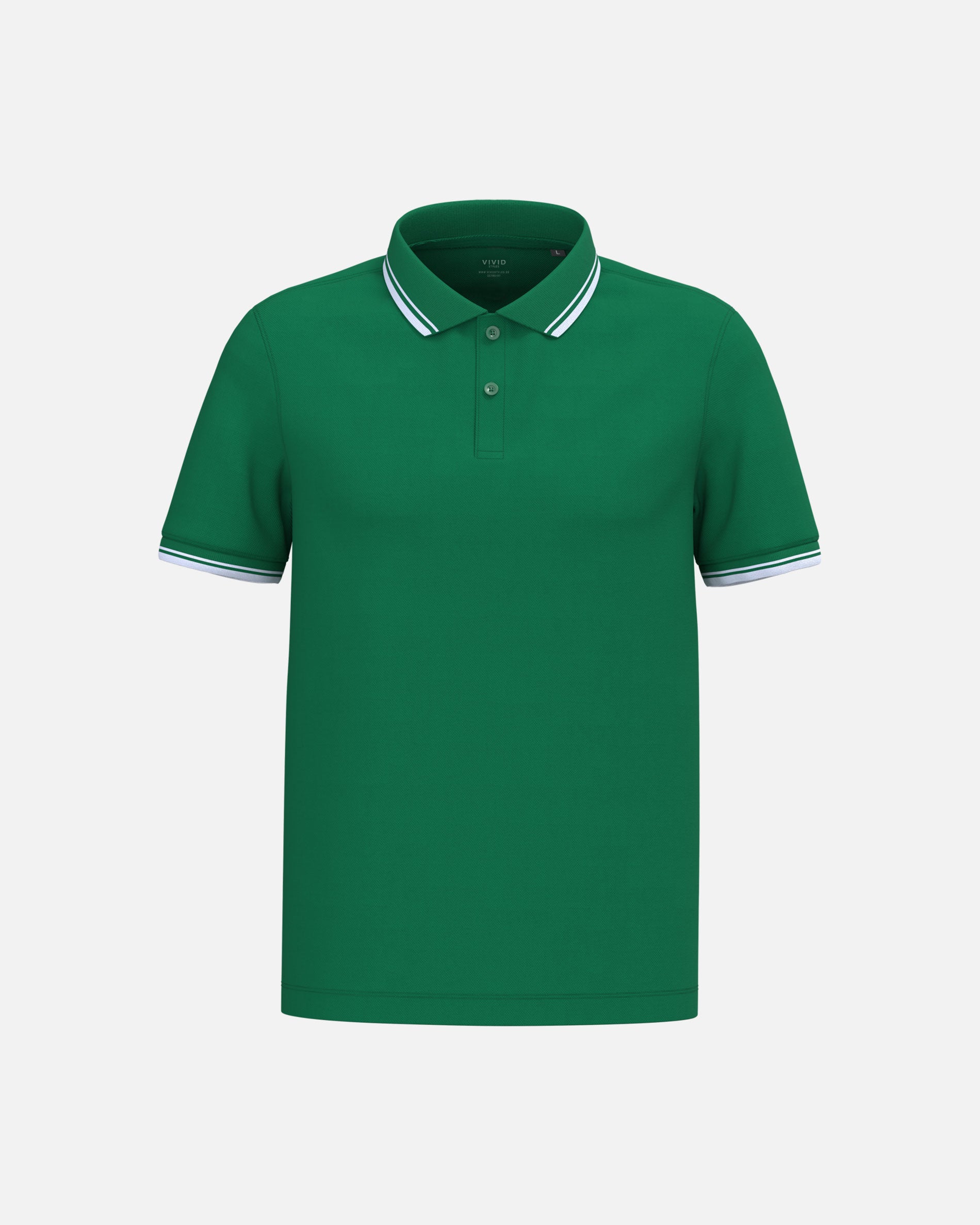 Klassisches Herren Piqué Polo T-Shirt mit Kontrastfarben