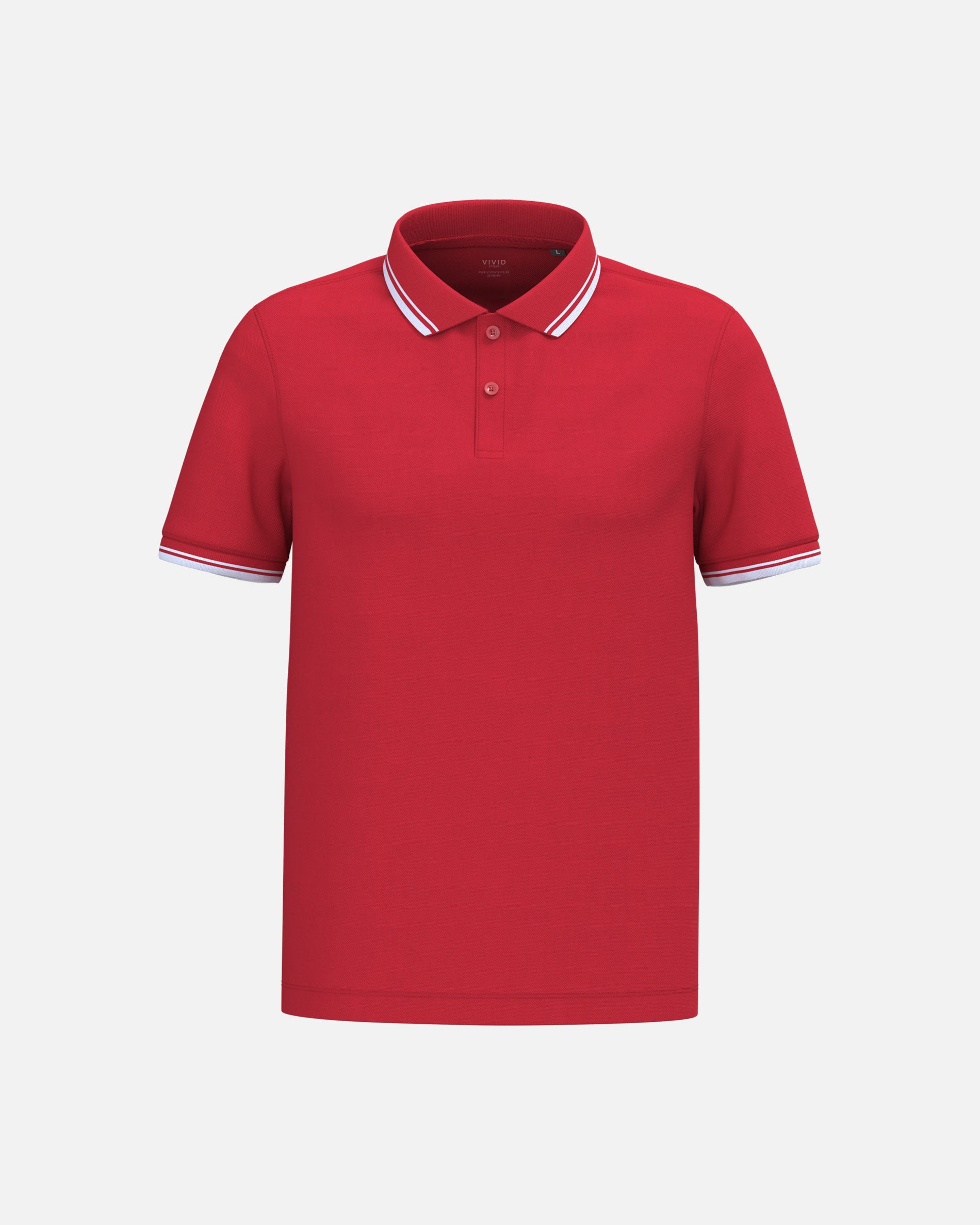 Klassisches Herren Piqué Polo T-Shirt mit Kontrastfarben