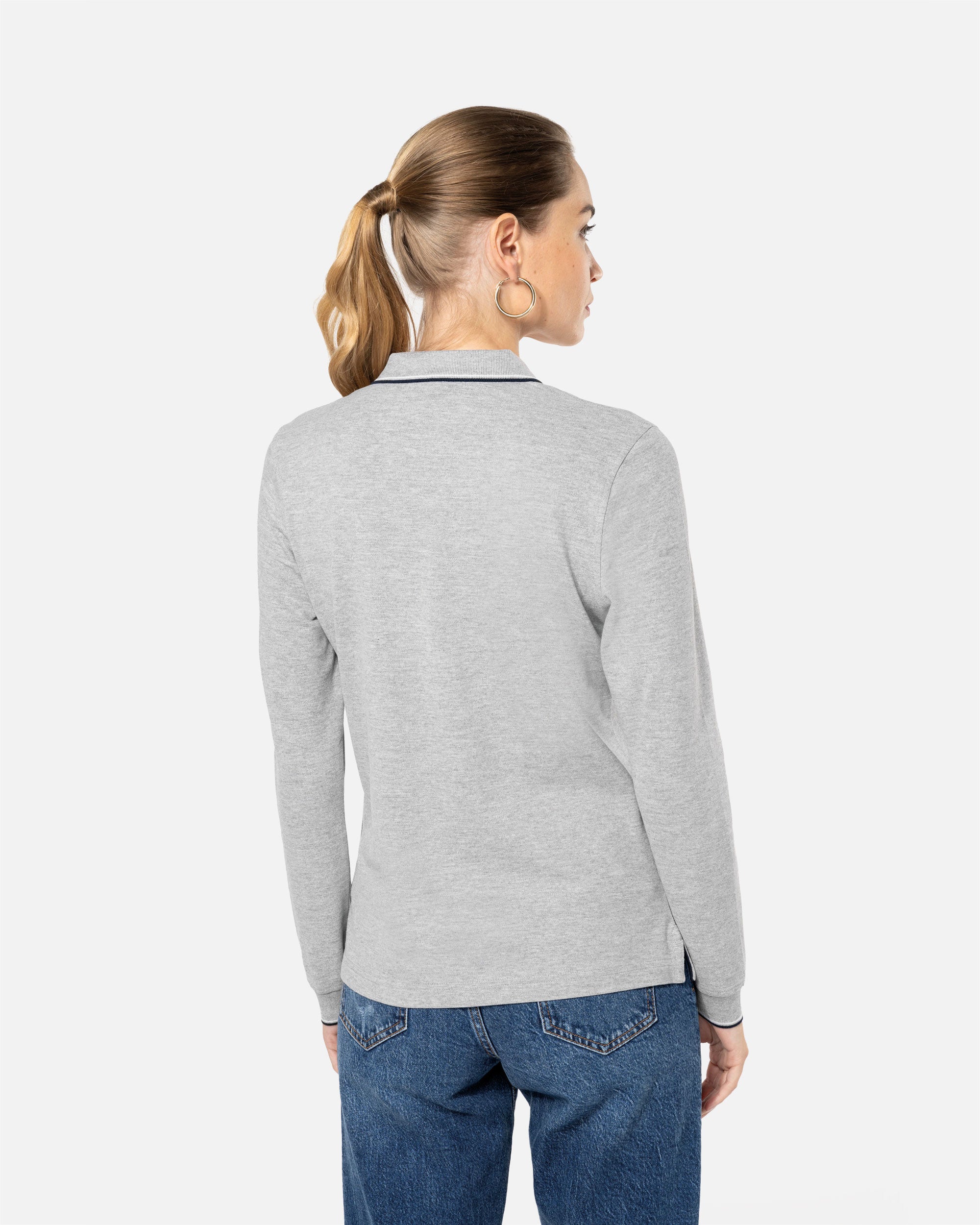 Schweres Damen Piqué Polo Langarmshirt 2.0 von VIVID