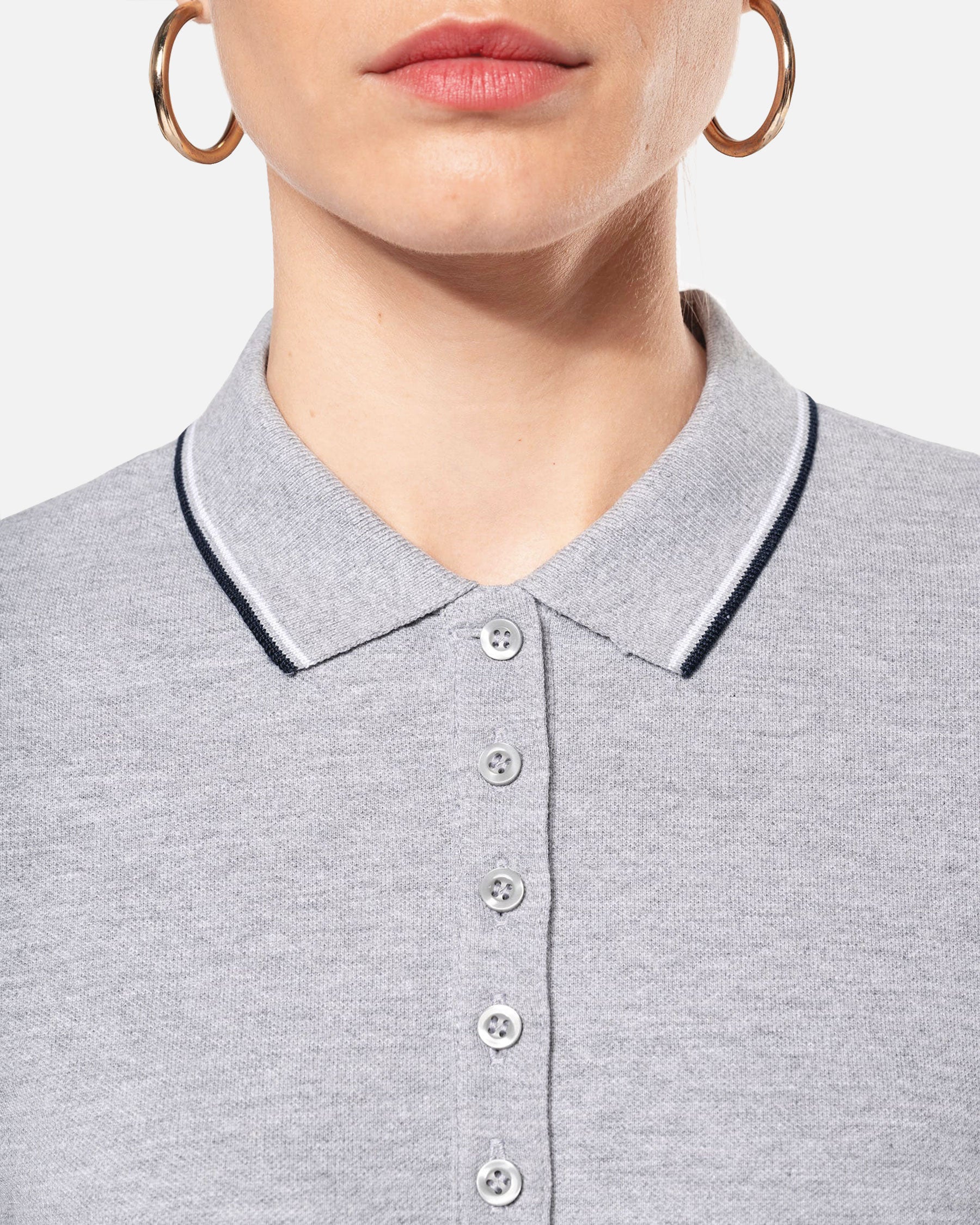 Schweres Damen Piqué Polo Langarmshirt 2.0 von VIVID