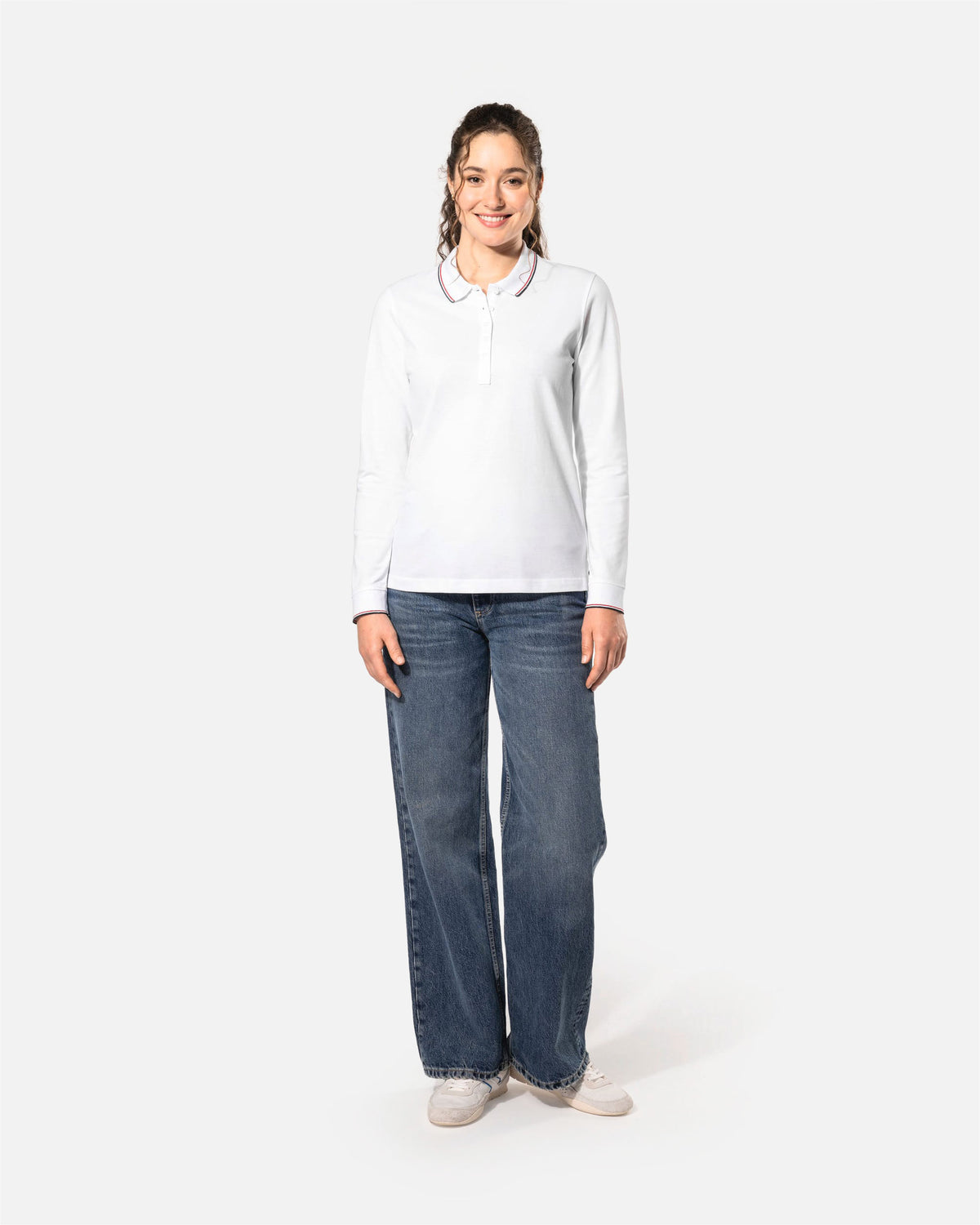 Schweres Damen Piqué Polo Langarmshirt 2.0 von VIVID