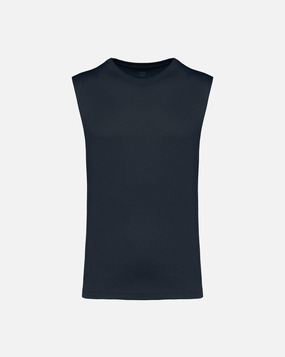 Ärmelloses Herren Bio T-Shirt Navy Blue von VIVID