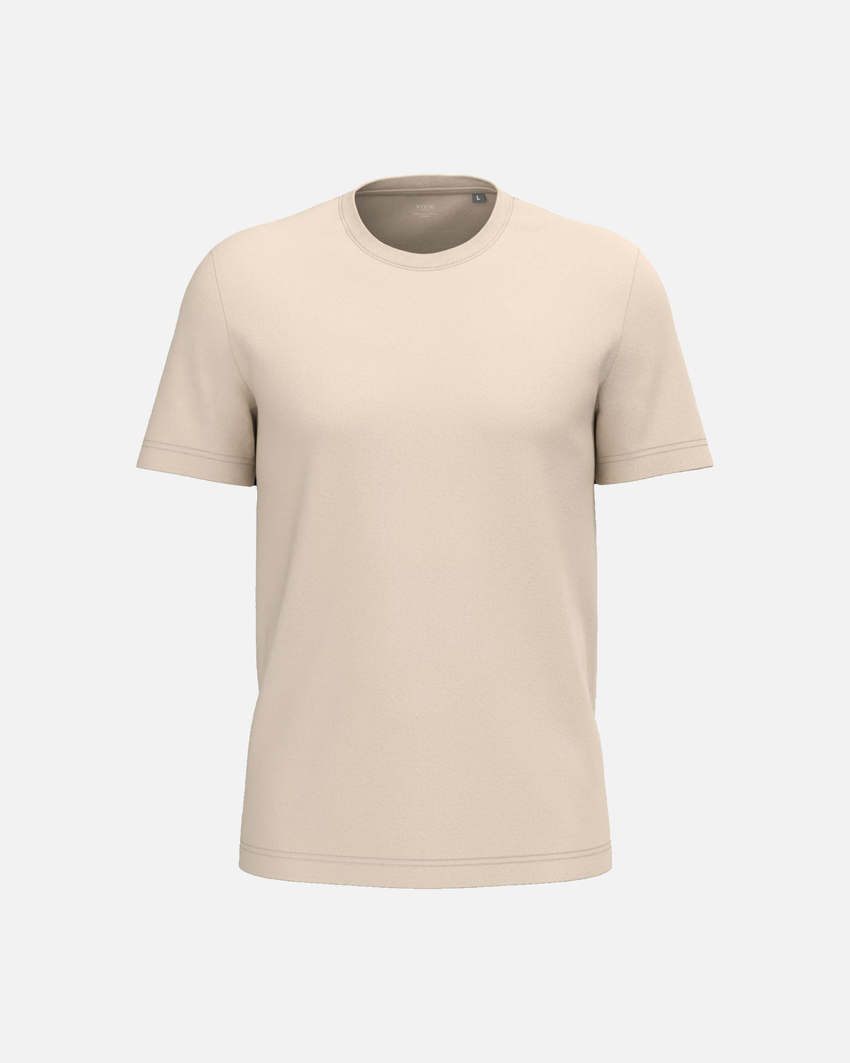 Leichtes Herren Basic T-Shirt White Sand von VIVID