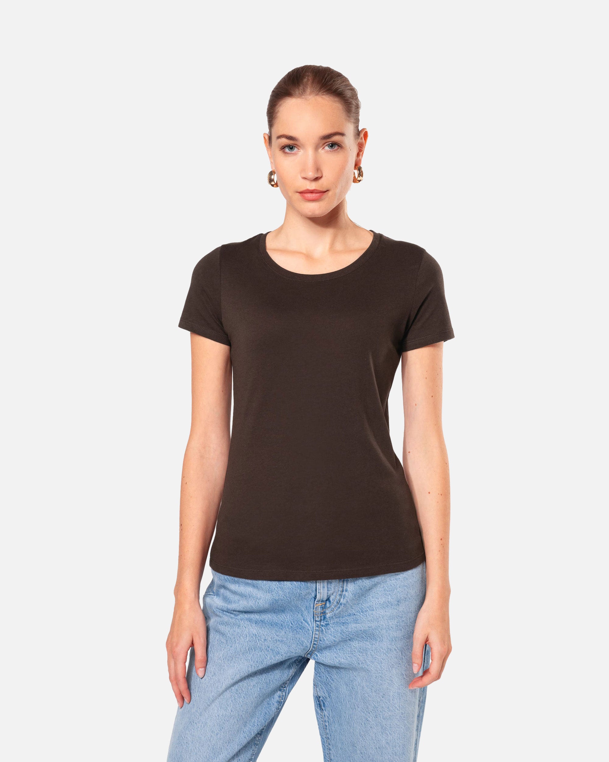 Leichtes Damen T-Shirt Chocolate Brown von VIVID