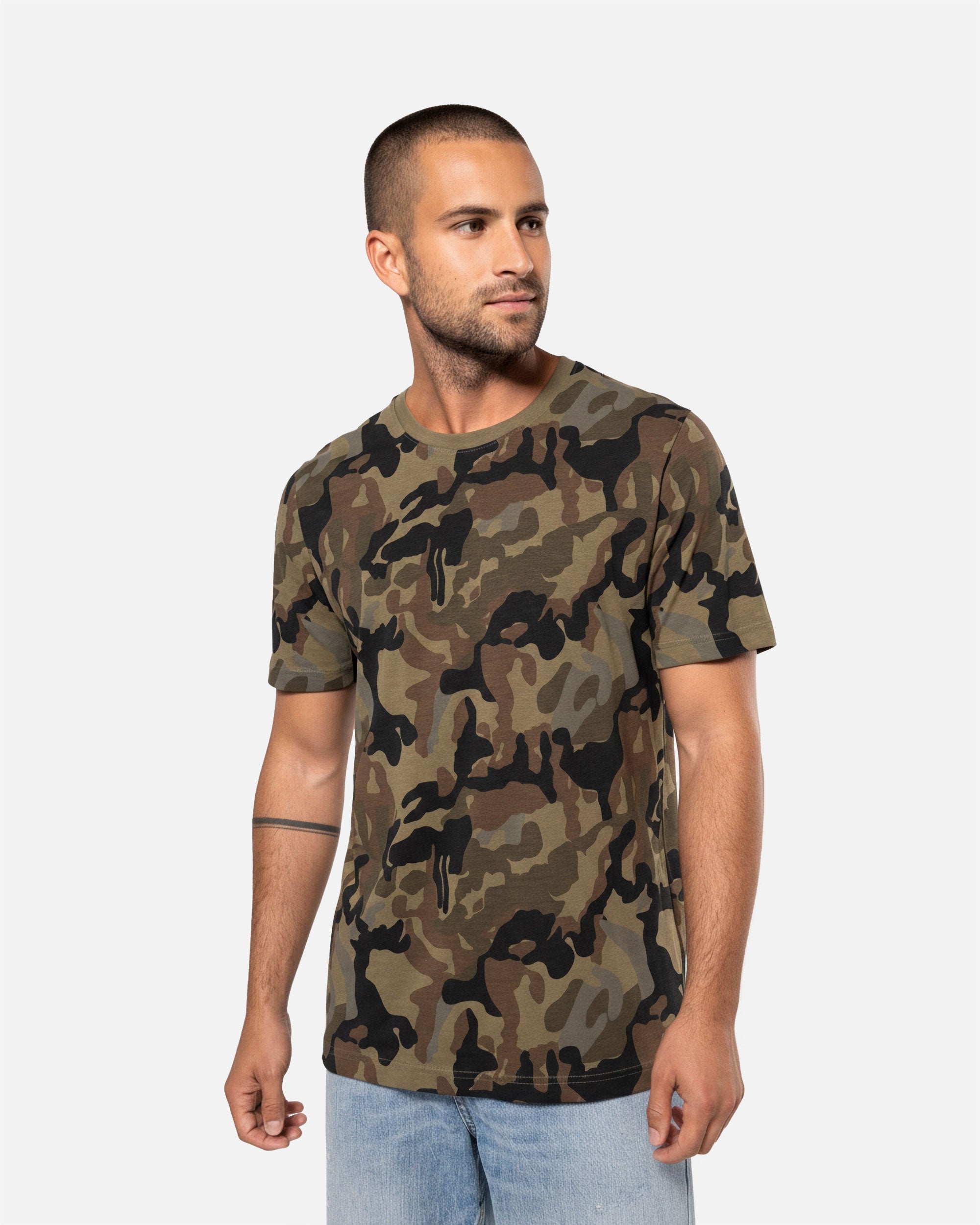 Herren Camouflage T-Shirt Olive Camouflage von VIVID