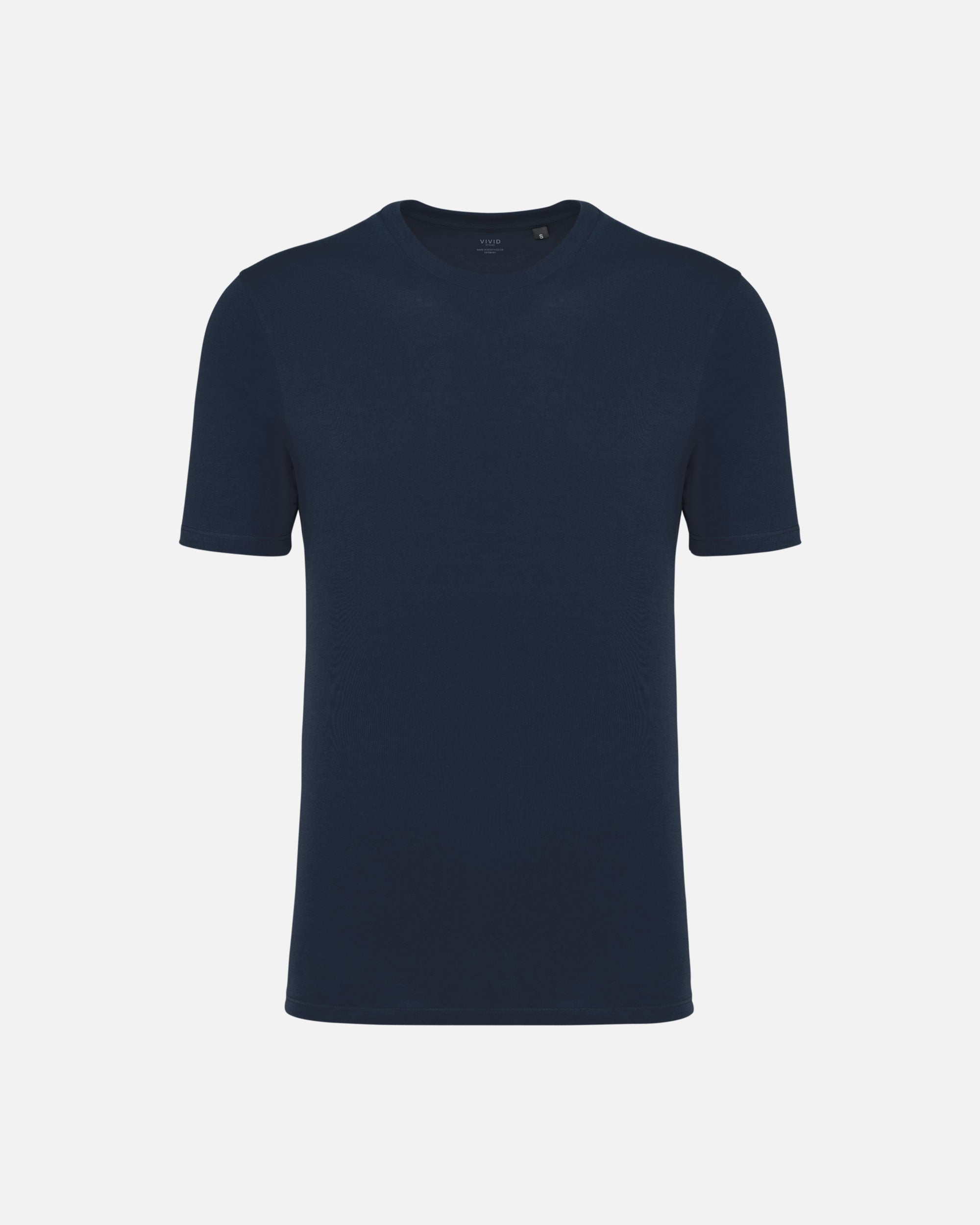 Leichtes Unisex Basic T-Shirt Navy Blue von VIVID