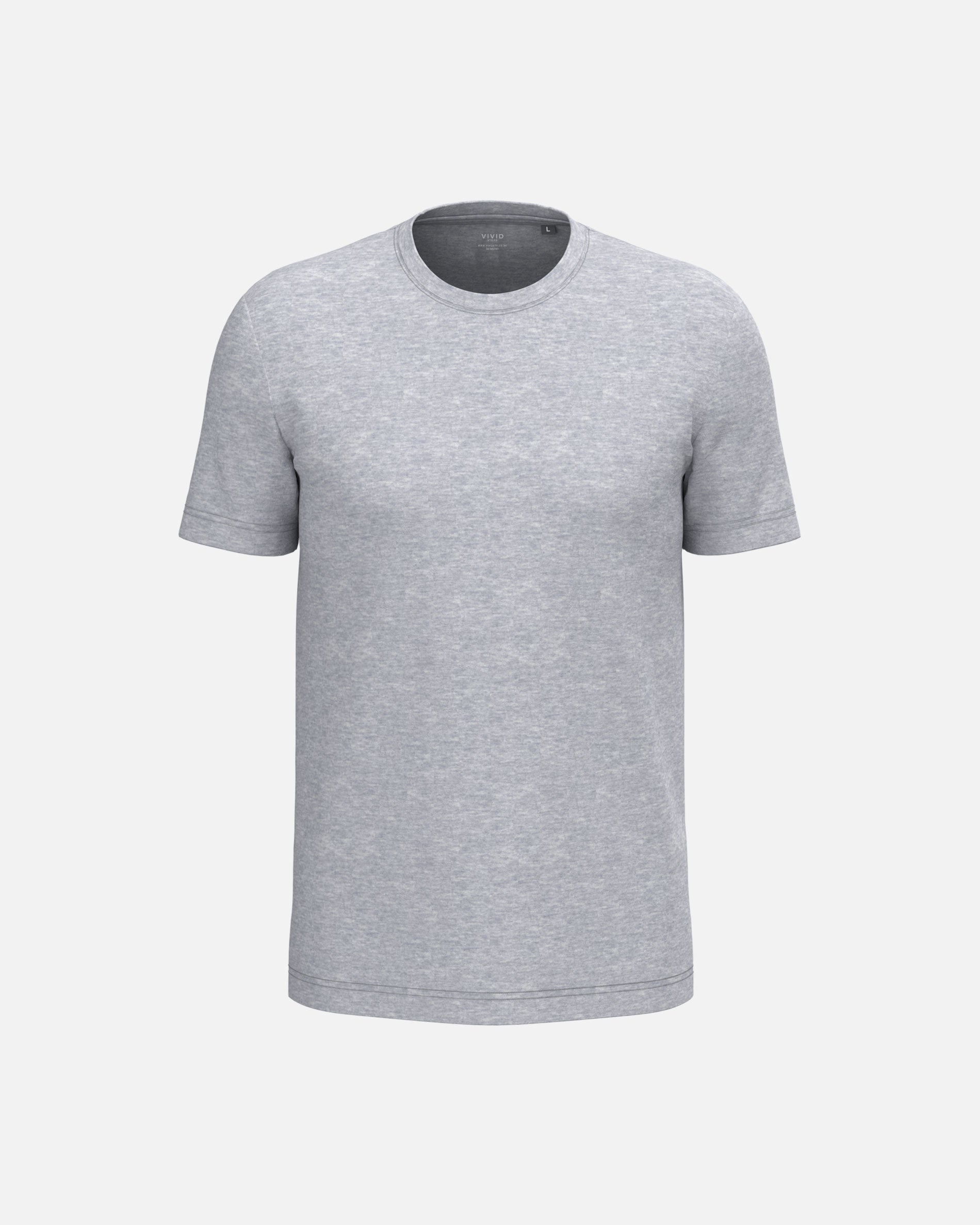 Klassisches Herren Basic T-Shirt Grey Heather von VIVID
