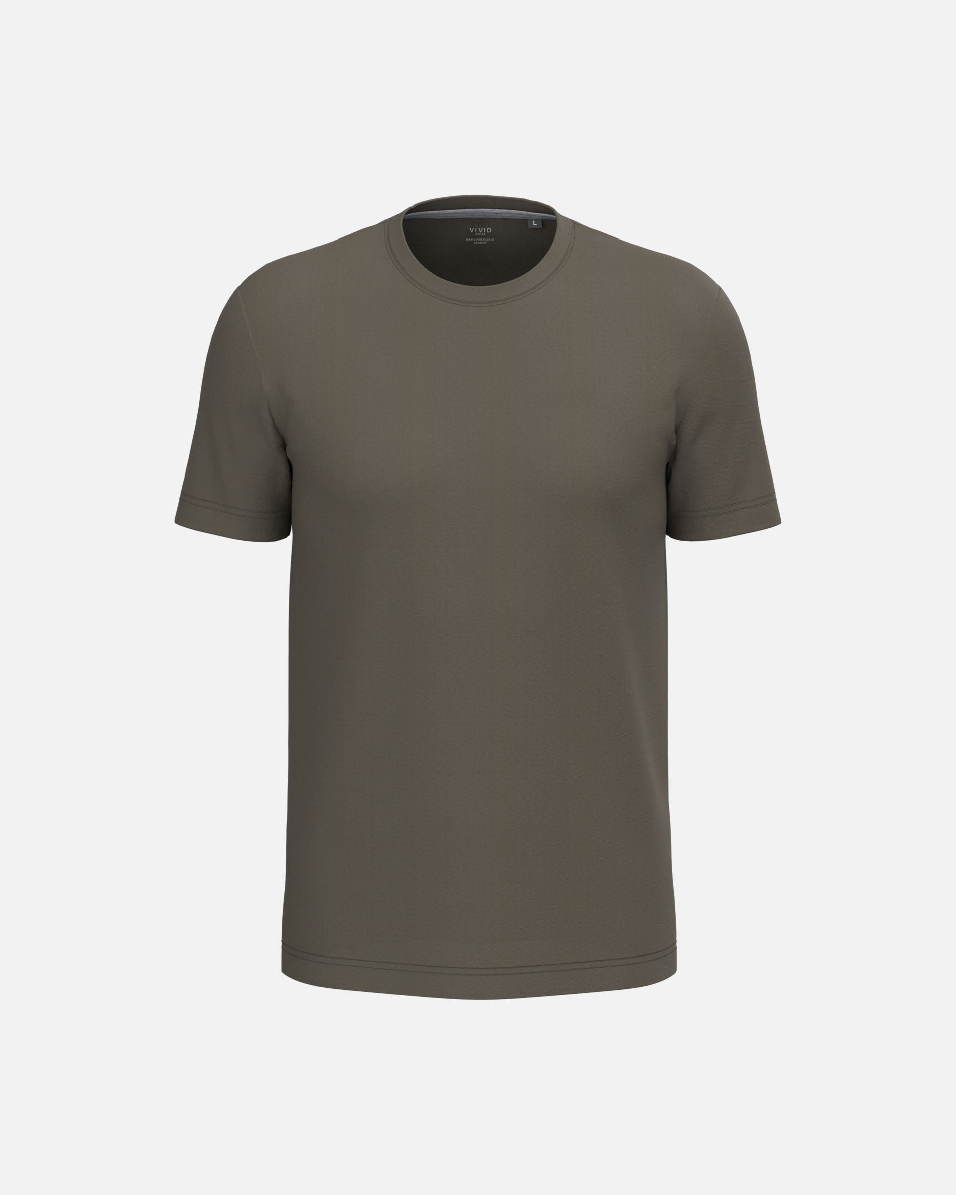 Klassisches Herren Basic T-Shirt Khaki von VIVID