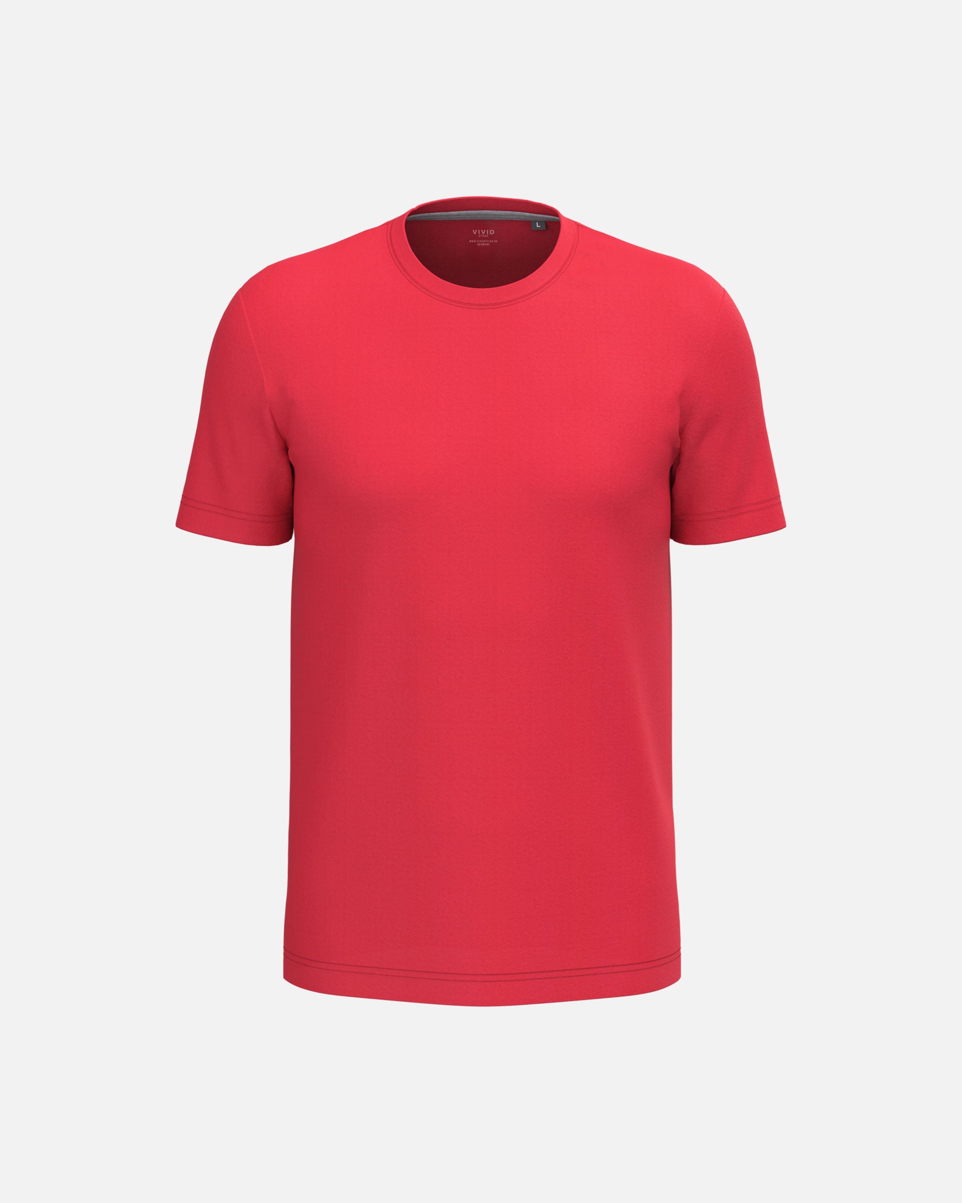 Klassisches Herren Basic T-Shirt Fire Red von VIVID