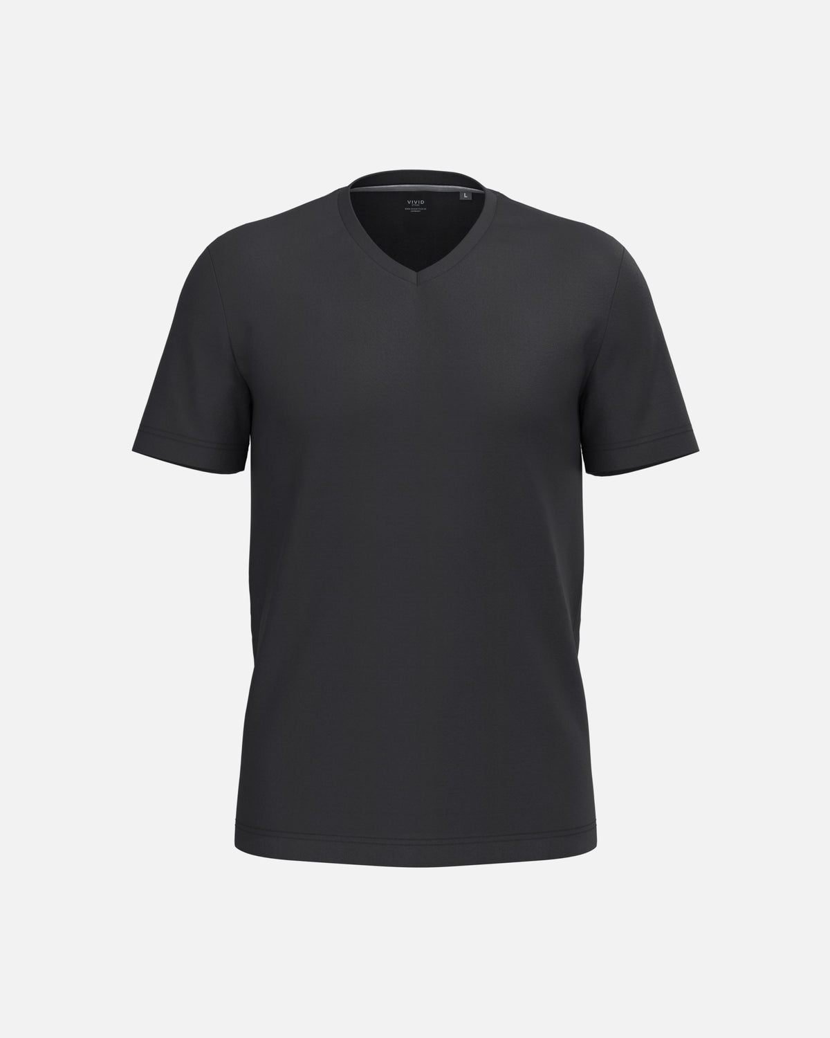Klassisches Herren Basic T-Shirt mit V-Ausschnitt Black von VIVID