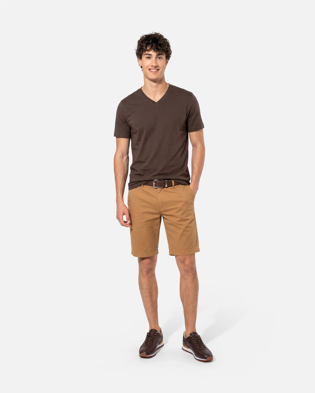 Klassisches Herren Basic T-Shirt mit V-Ausschnitt von VIVID