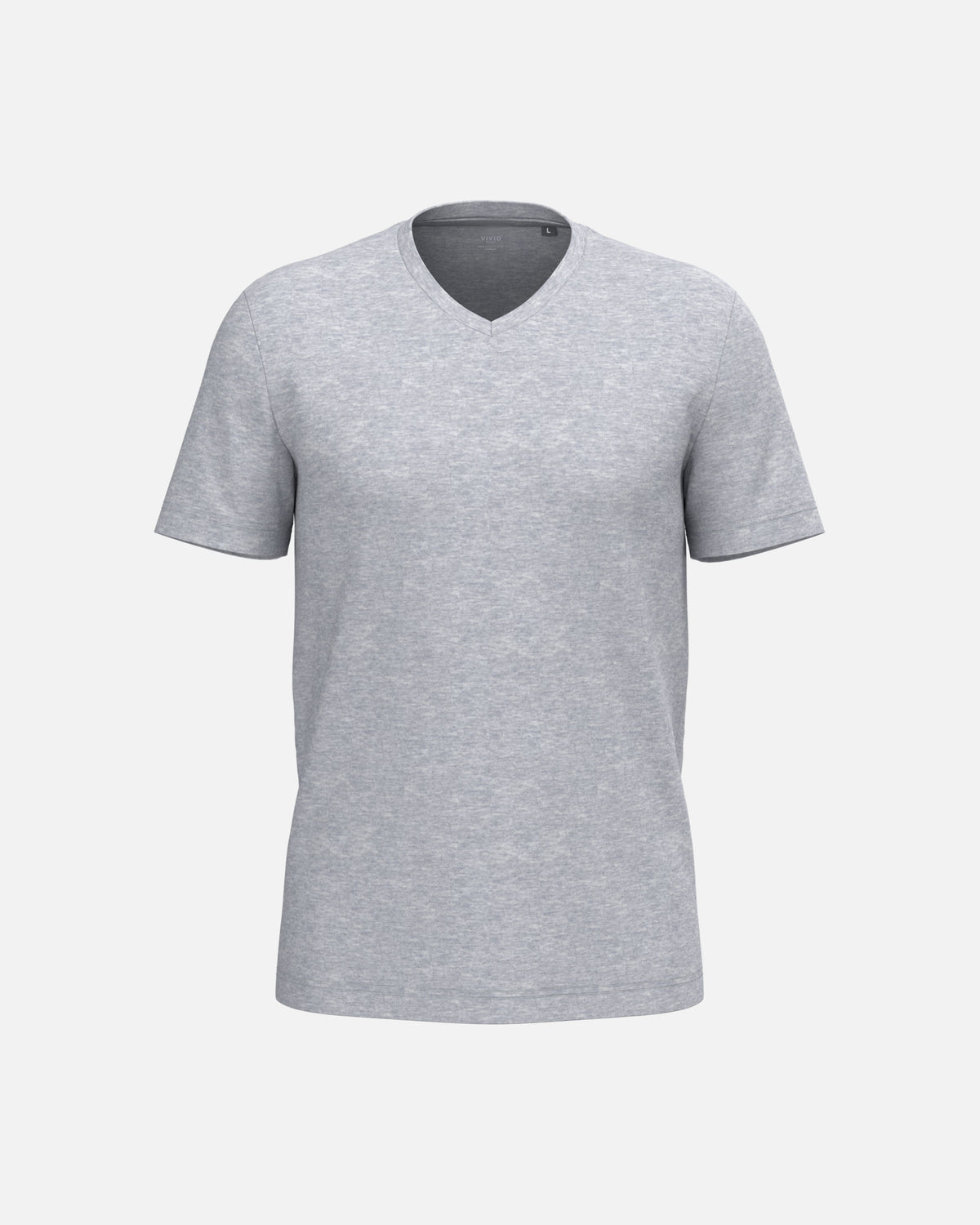 Klassisches Herren Basic T-Shirt mit V-Ausschnitt Grey Heather von VIVID