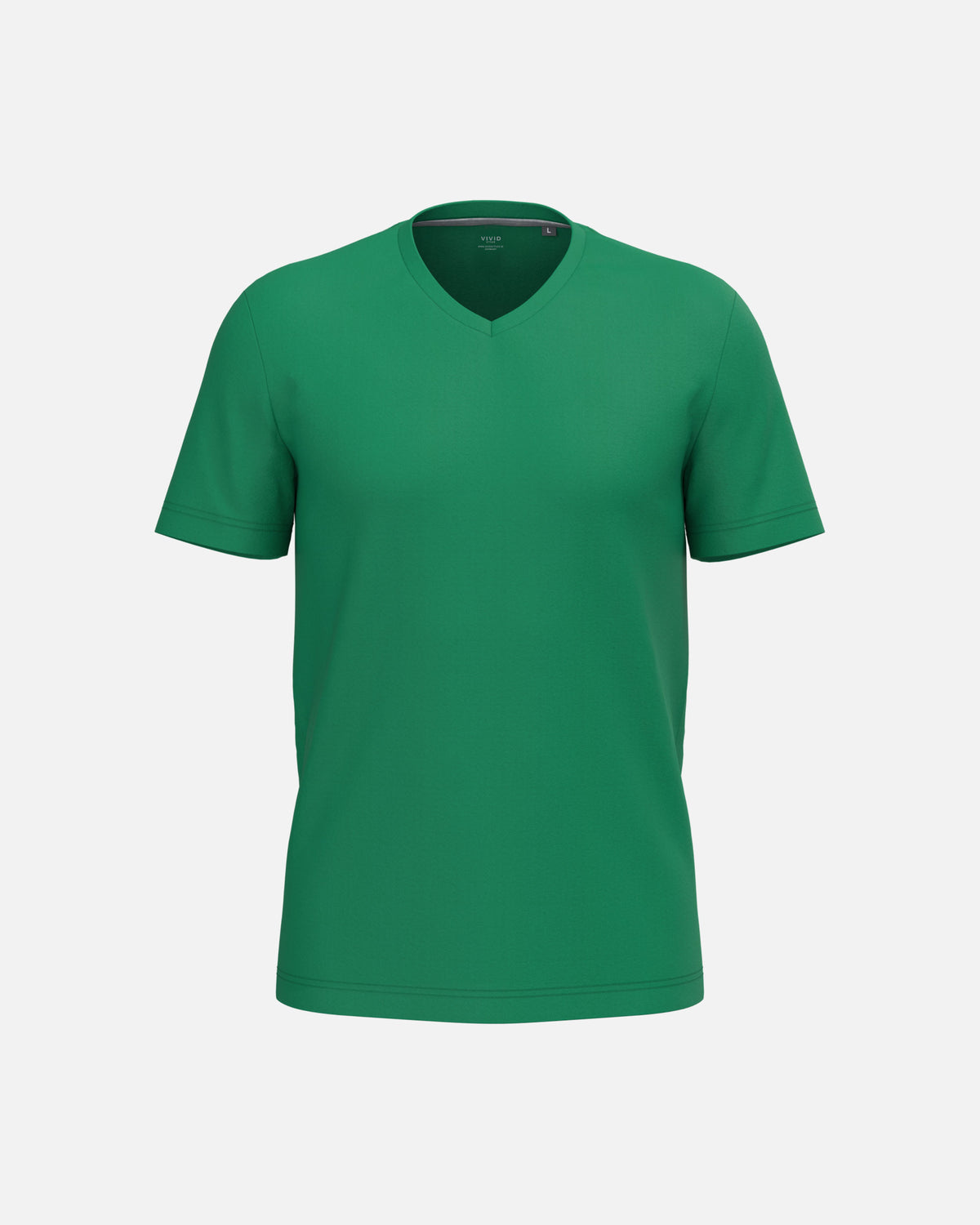 Klassisches Herren Basic T-Shirt mit V-Ausschnitt Kelly Green von VIVID