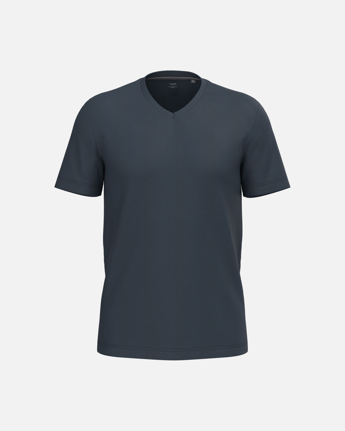 Klassisches Herren Basic T-Shirt mit V-Ausschnitt Navy Blue von VIVID