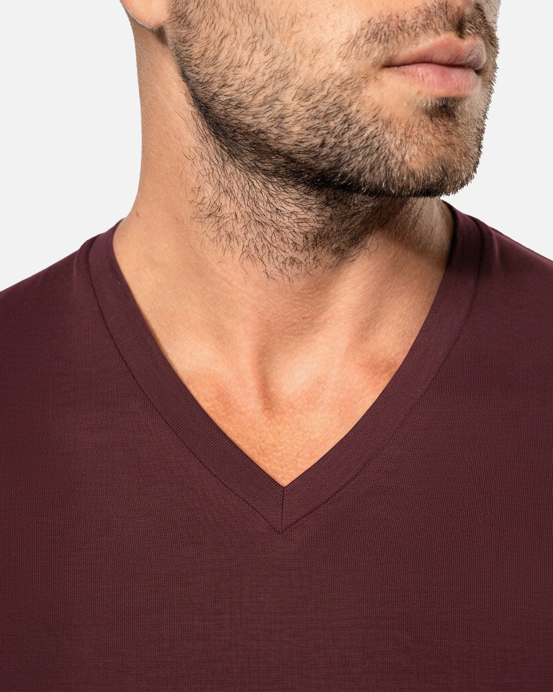 Klassisches Herren Langarmshirt mit V-Ausschnitt von VIVID