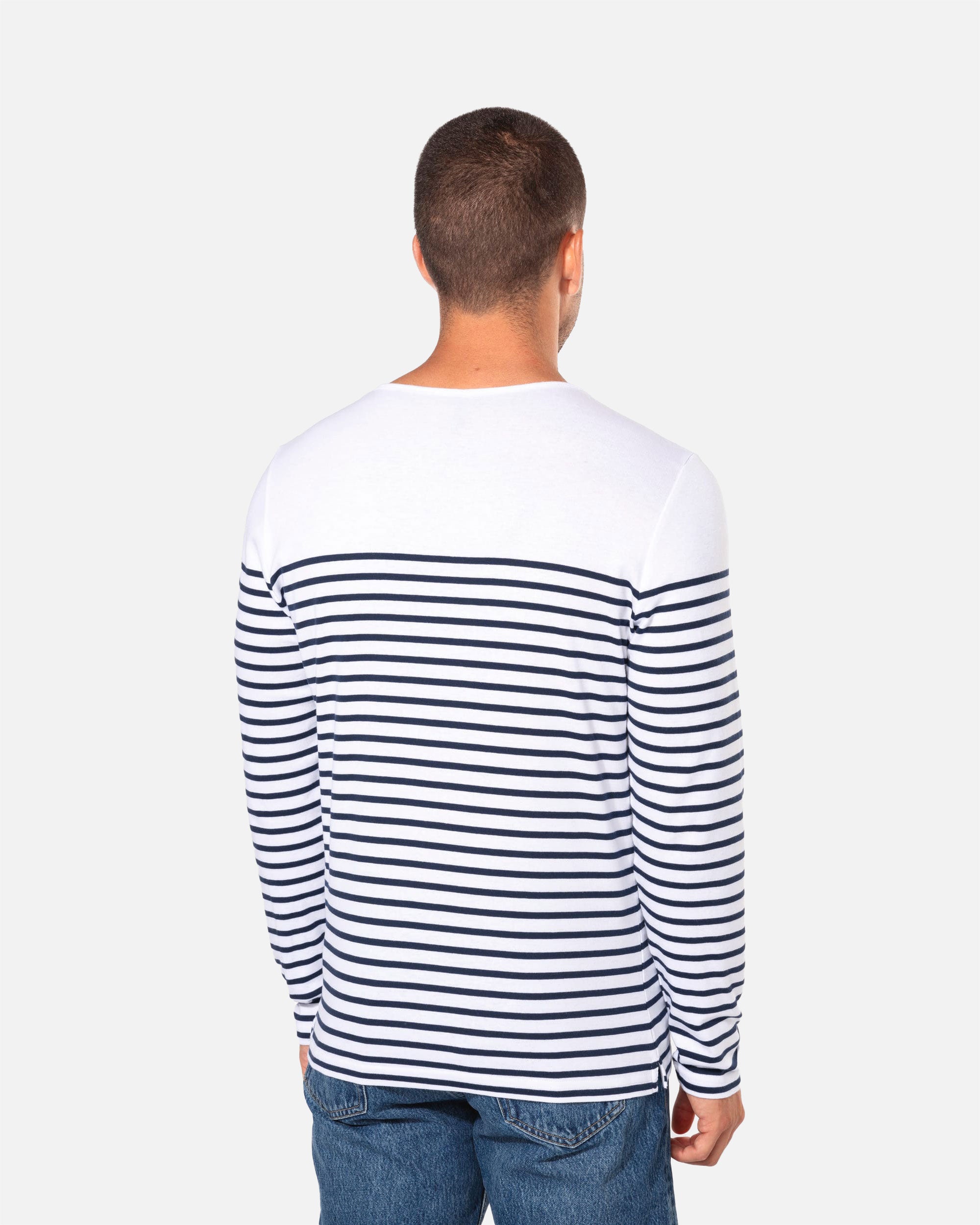 Herren Langarmshirt im Marine-Look