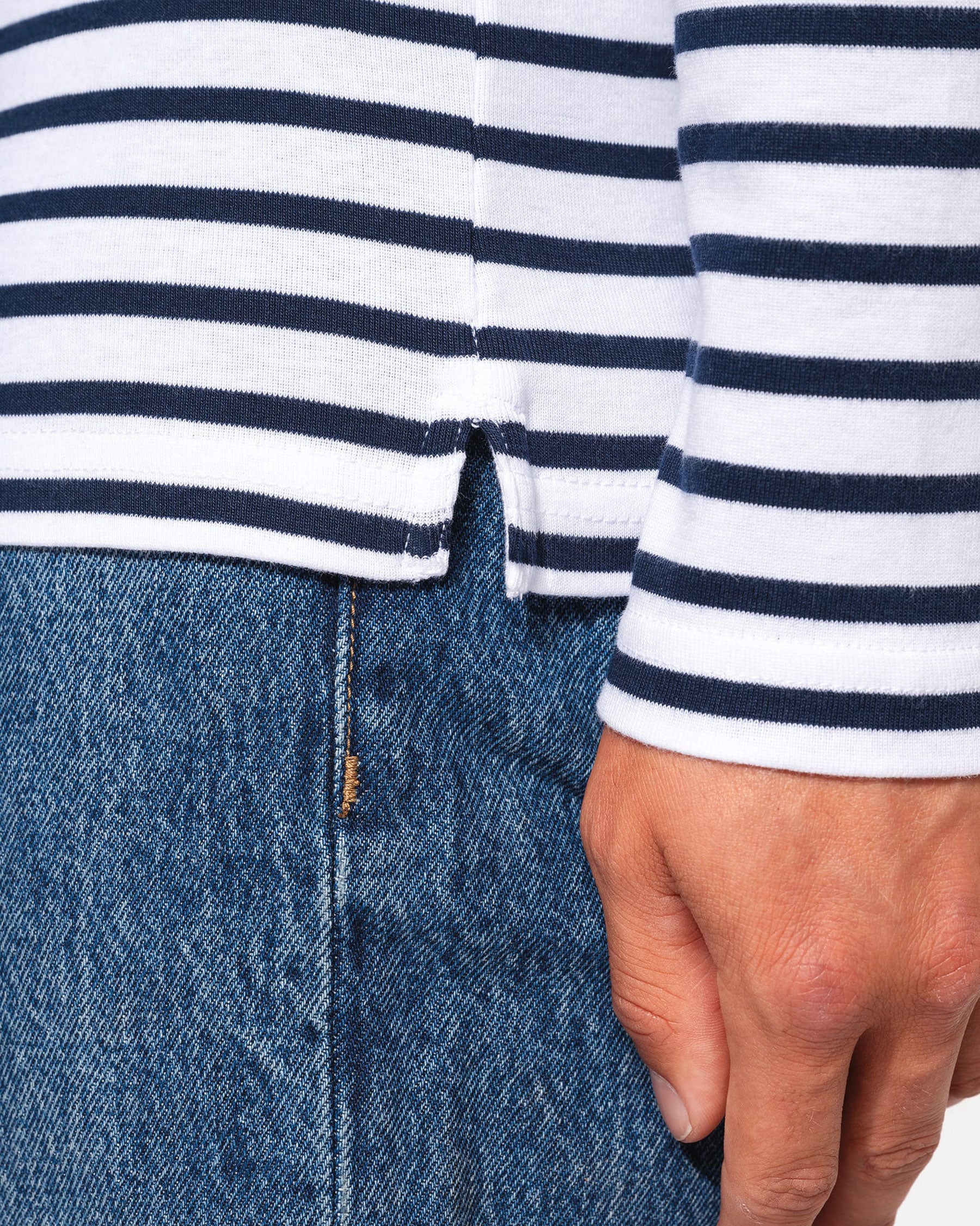 Herren Langarmshirt im Marine-Look