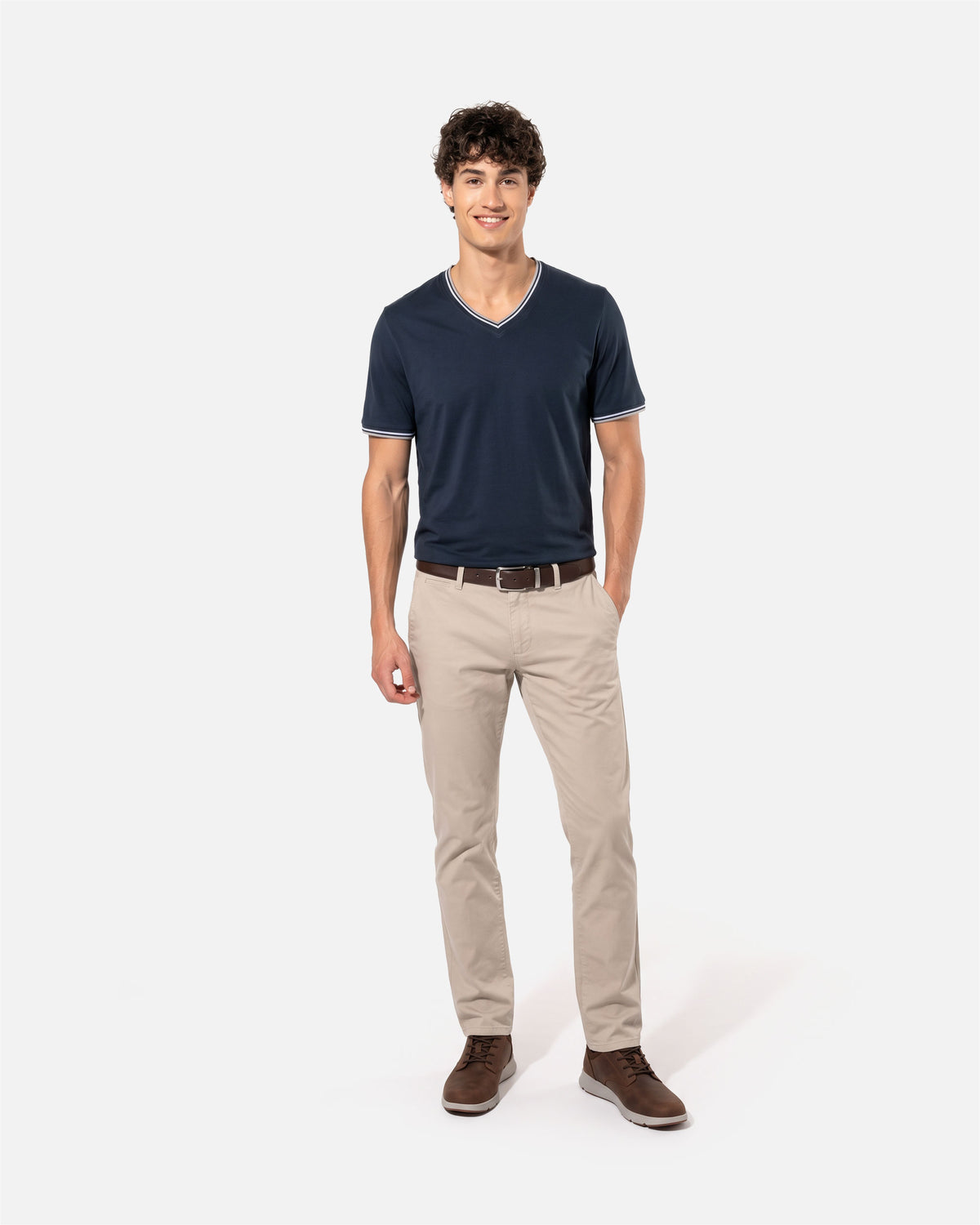 Herren Piqué T-Shirt mit V-Ausschnitt von VIVID