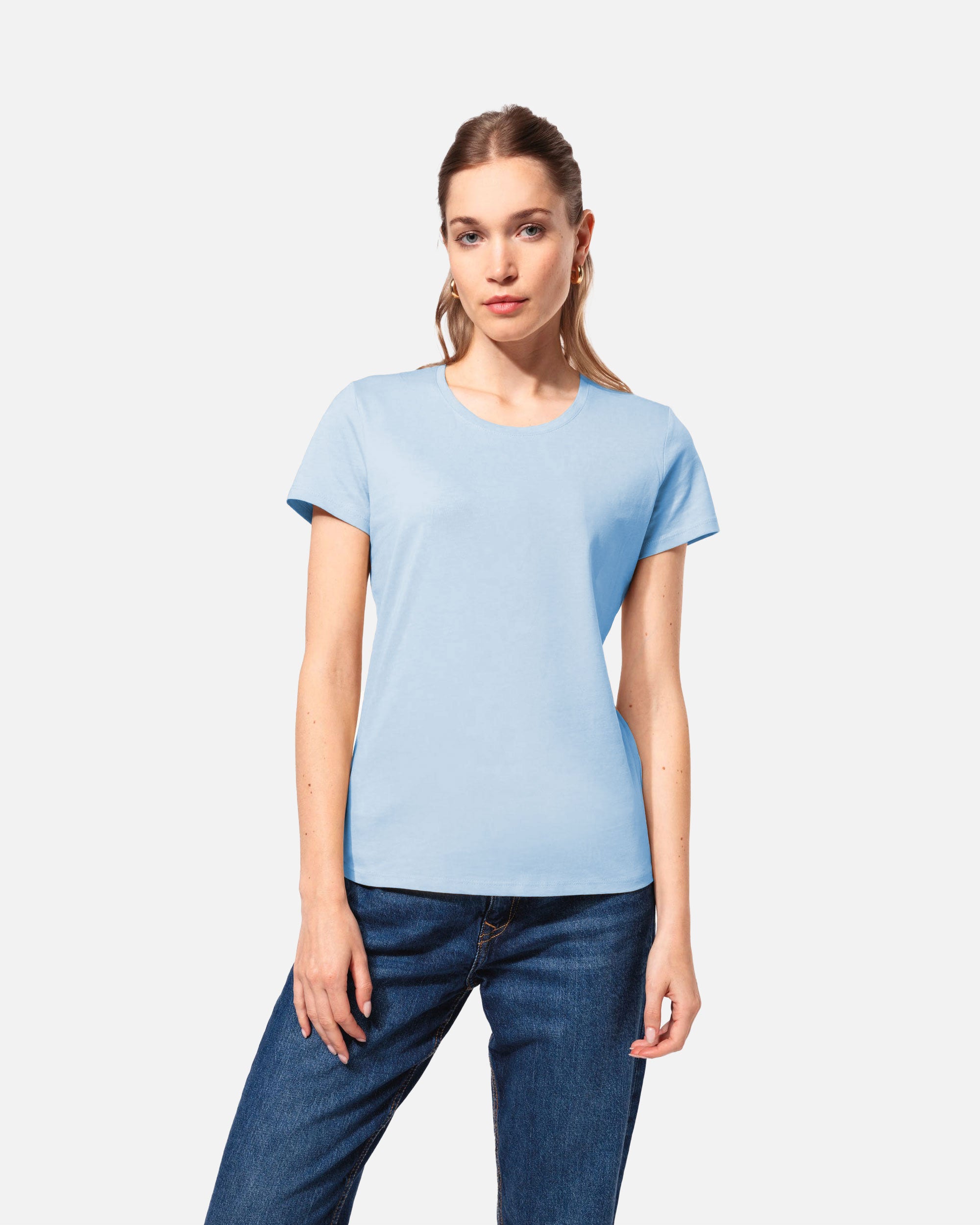 Klassisches Damen T-Shirt Sky Blue von VIVID