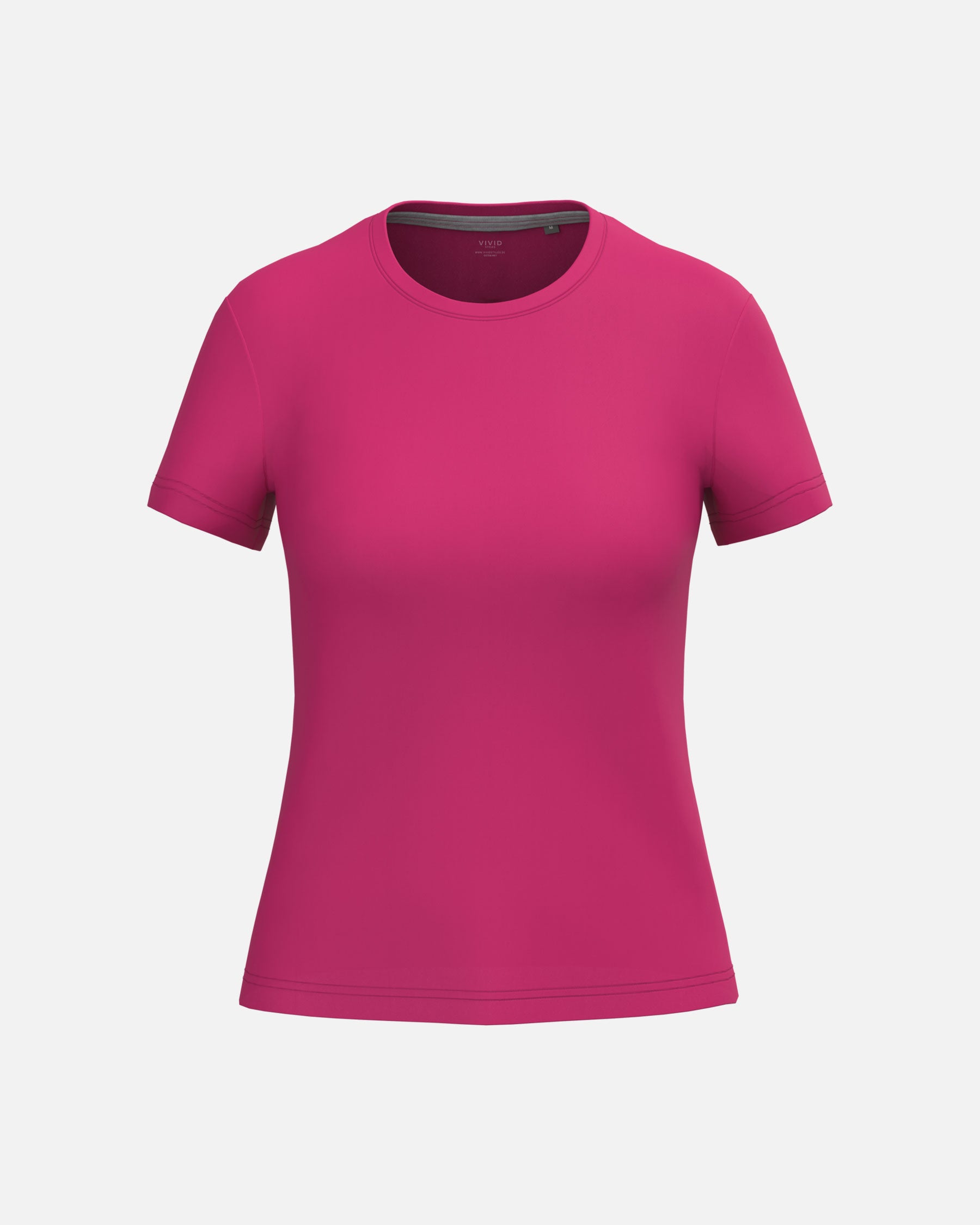 Klassisches Damen T-Shirt Hot Pink von VIVID