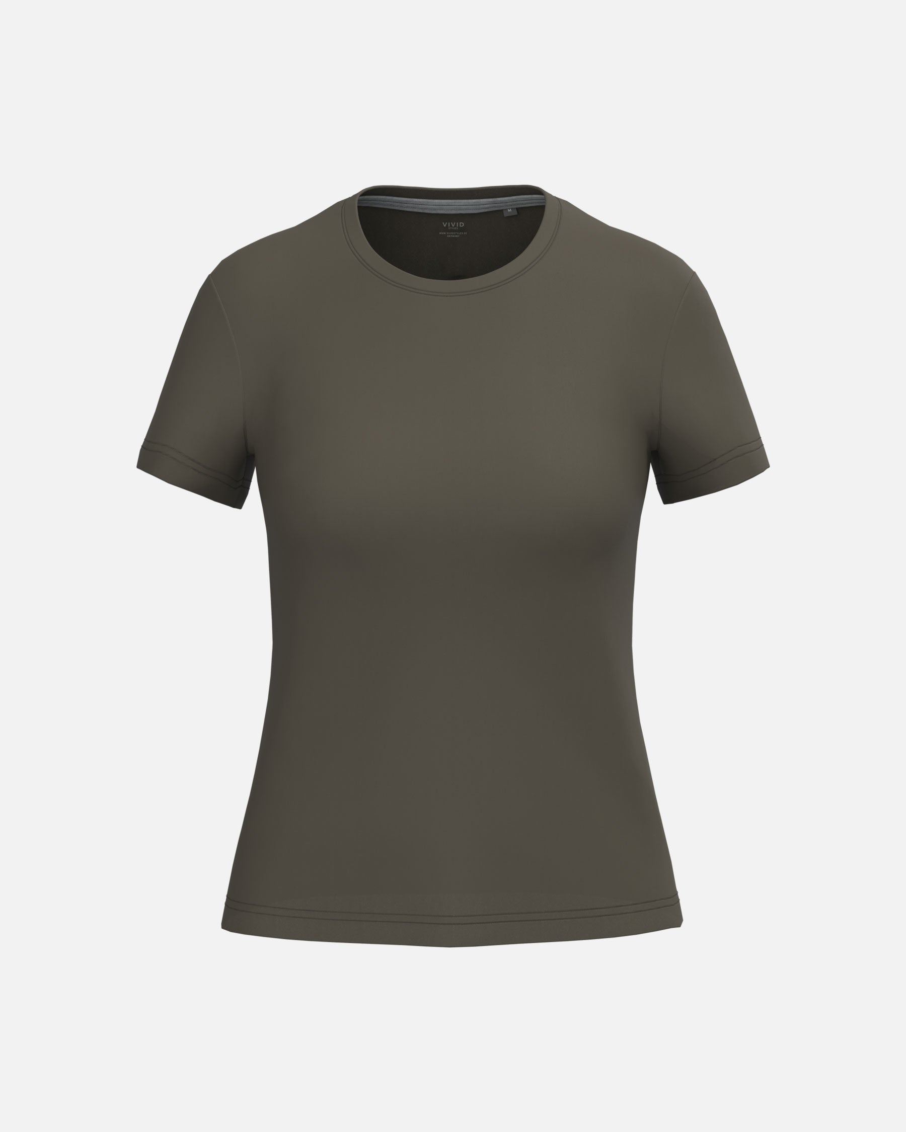 Klassisches Damen T-Shirt Khaki von VIVID