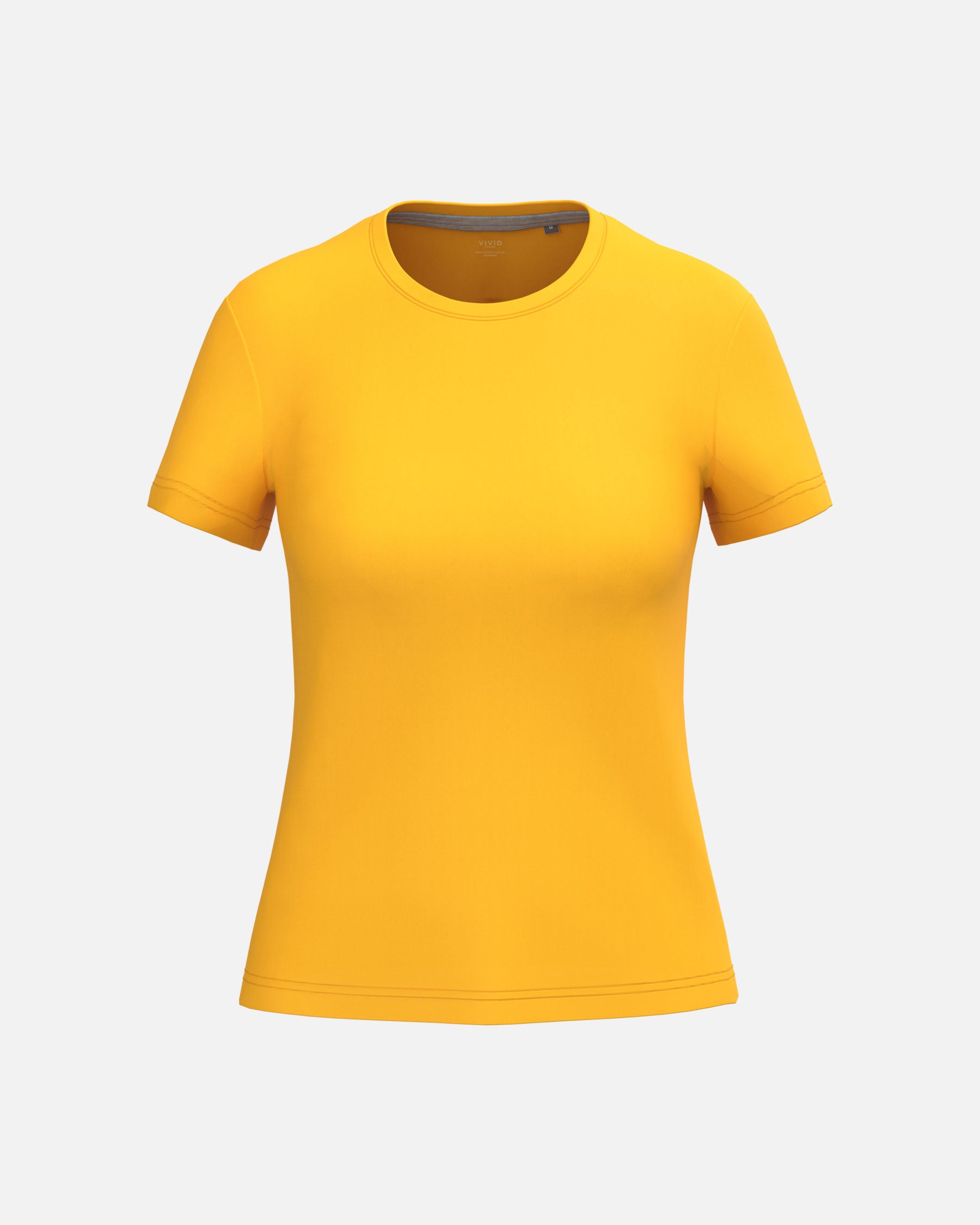 Klassisches Damen T-Shirt Sun Yellow von VIVID