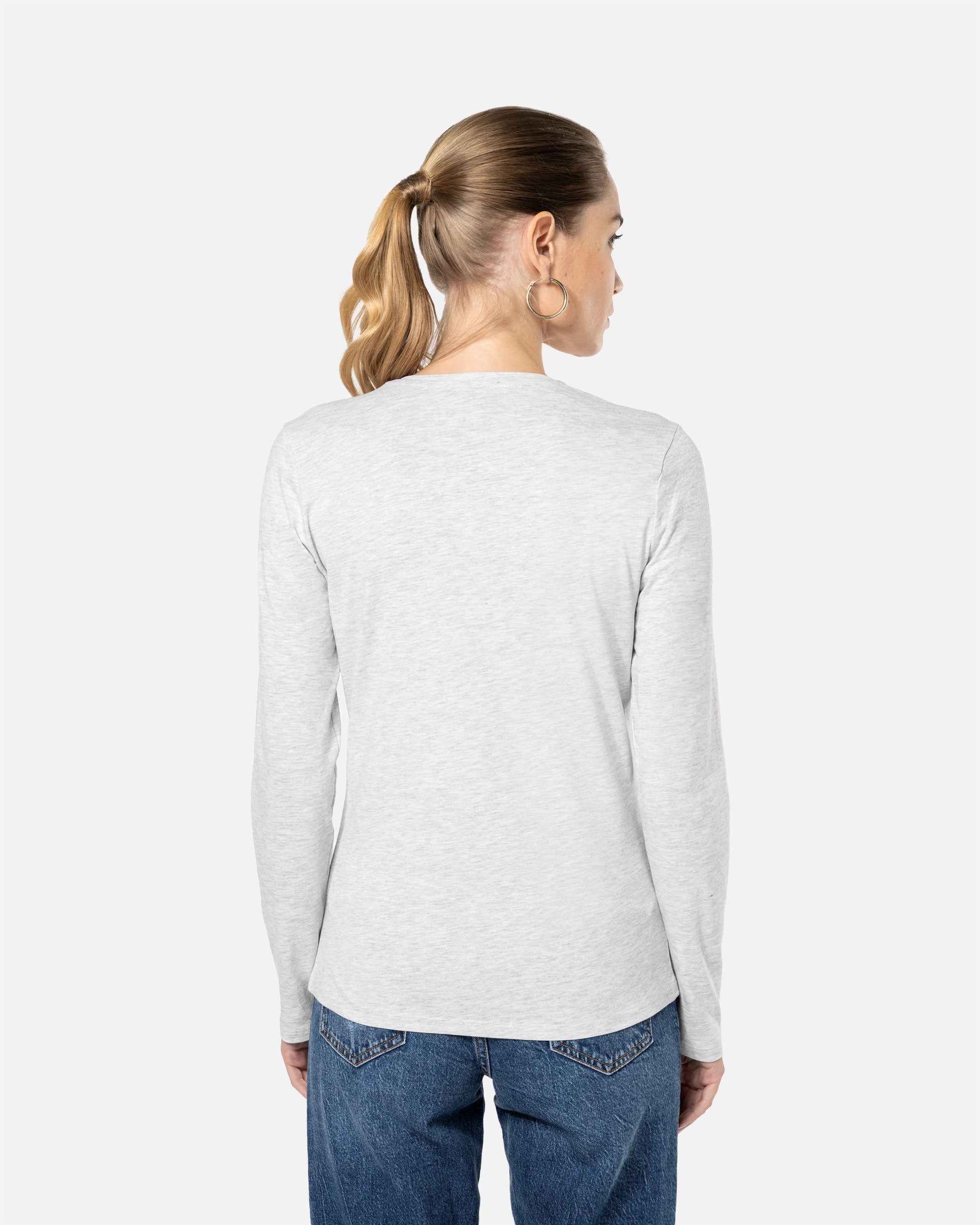 Klassisches Damen Langarmshirt mit V-Ausschnitt von VIVID