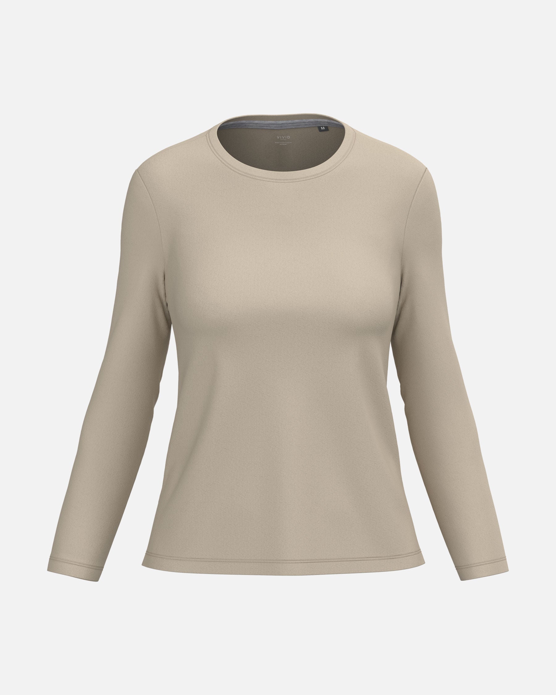 Klassisches Damen Langarmshirt Desert Sand von VIVID