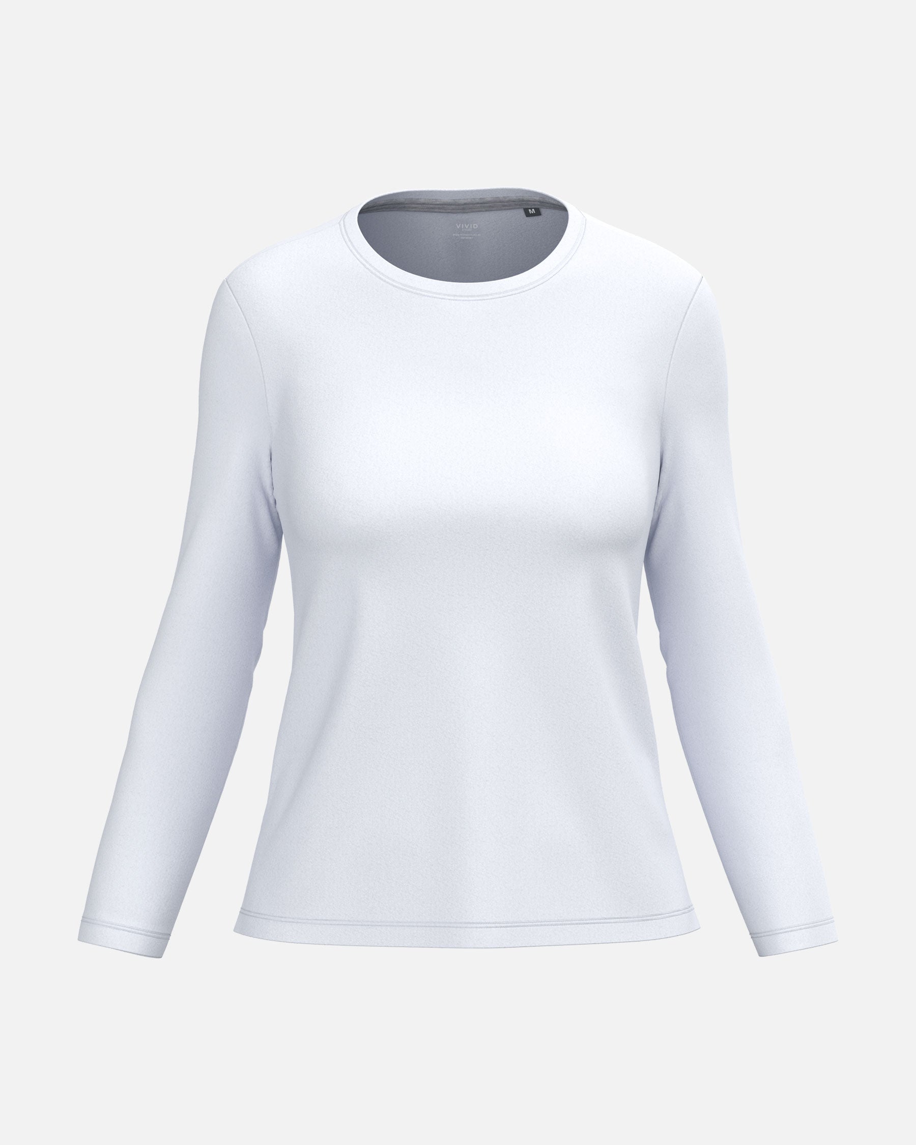 Klassisches Damen Langarmshirt White von VIVID