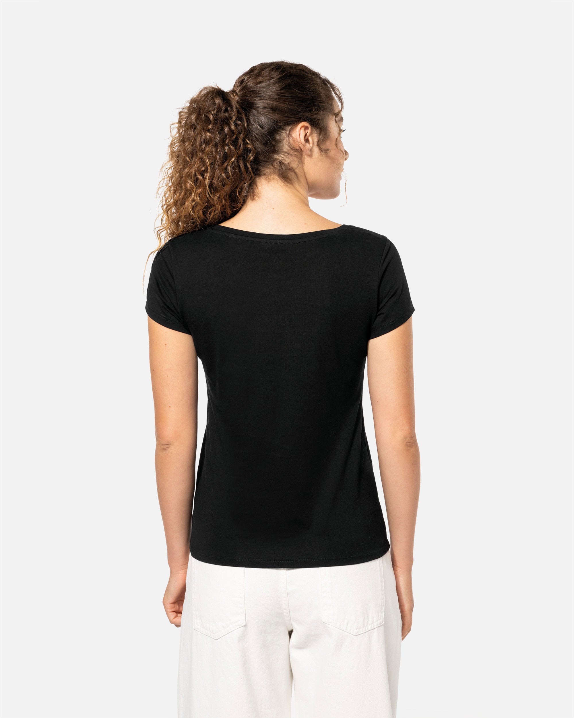 Damen T-Shirt mit U-Boot-Ausschnitt